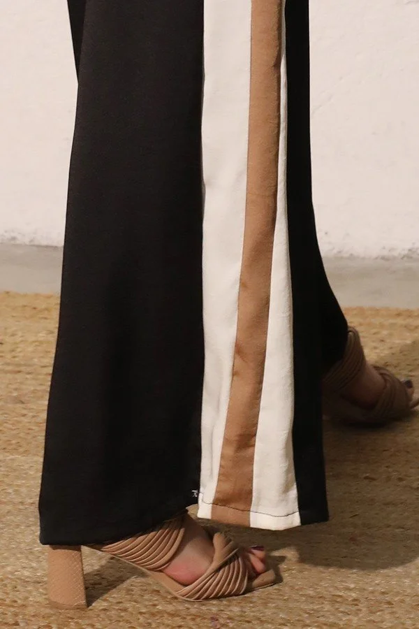Black nude sport striped poly silk pants 15.jpg