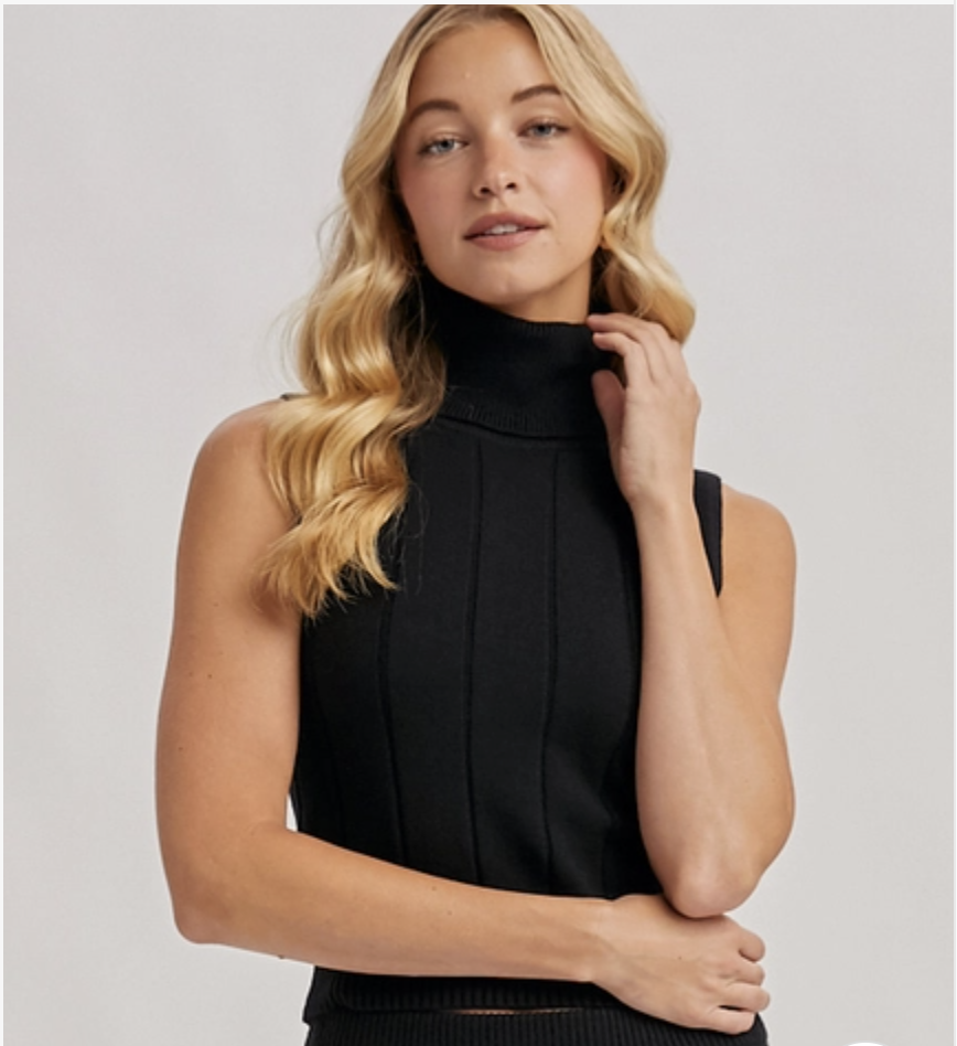 The Le Marais Knit Top - Black (Part of Set)