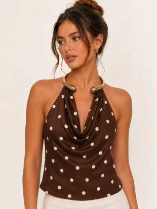 Polka Dot Top With Neck Trim.jpg