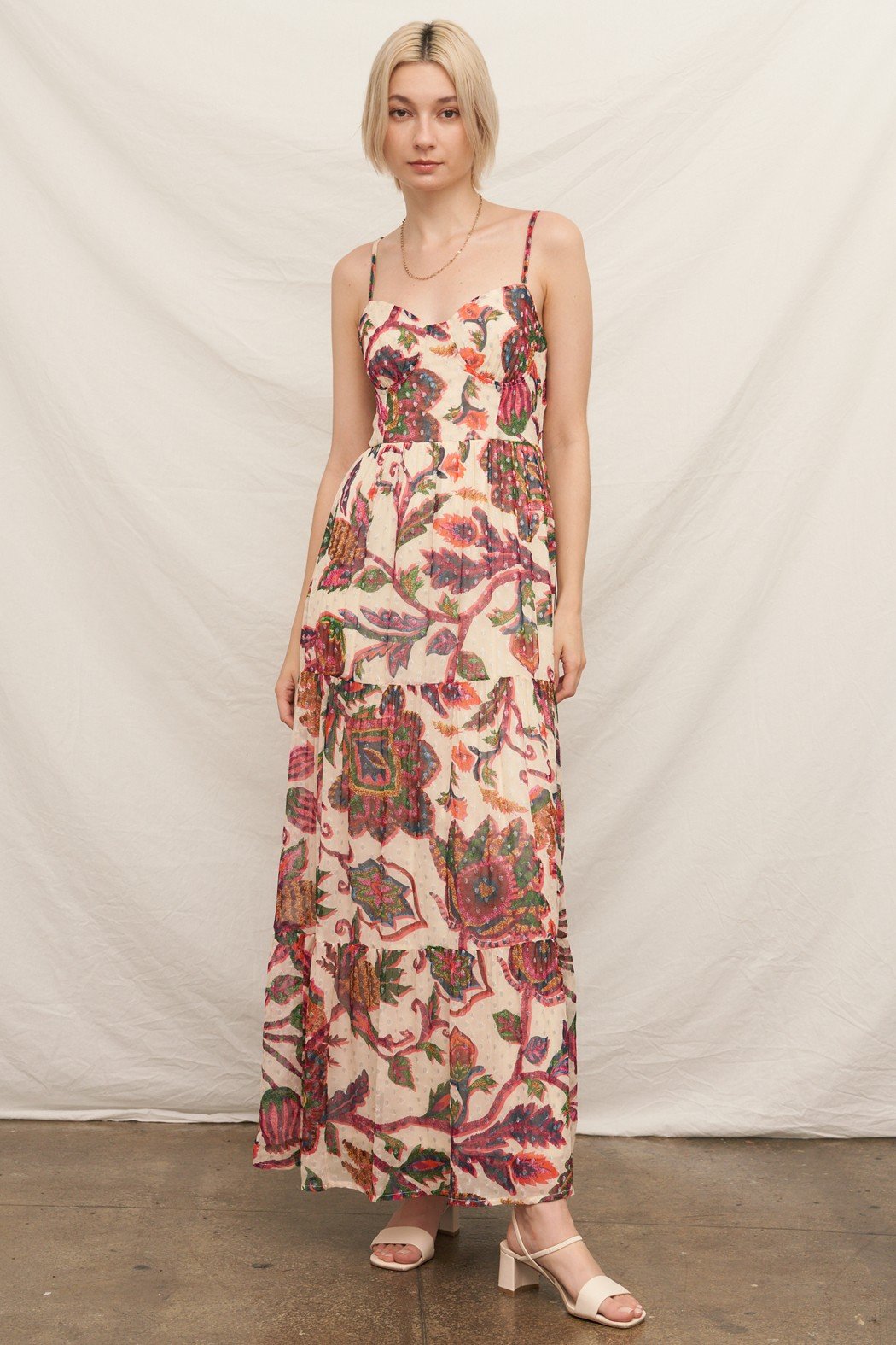 Printed Sleeveless Maxi Dress With Lurex Dots 12.jpg