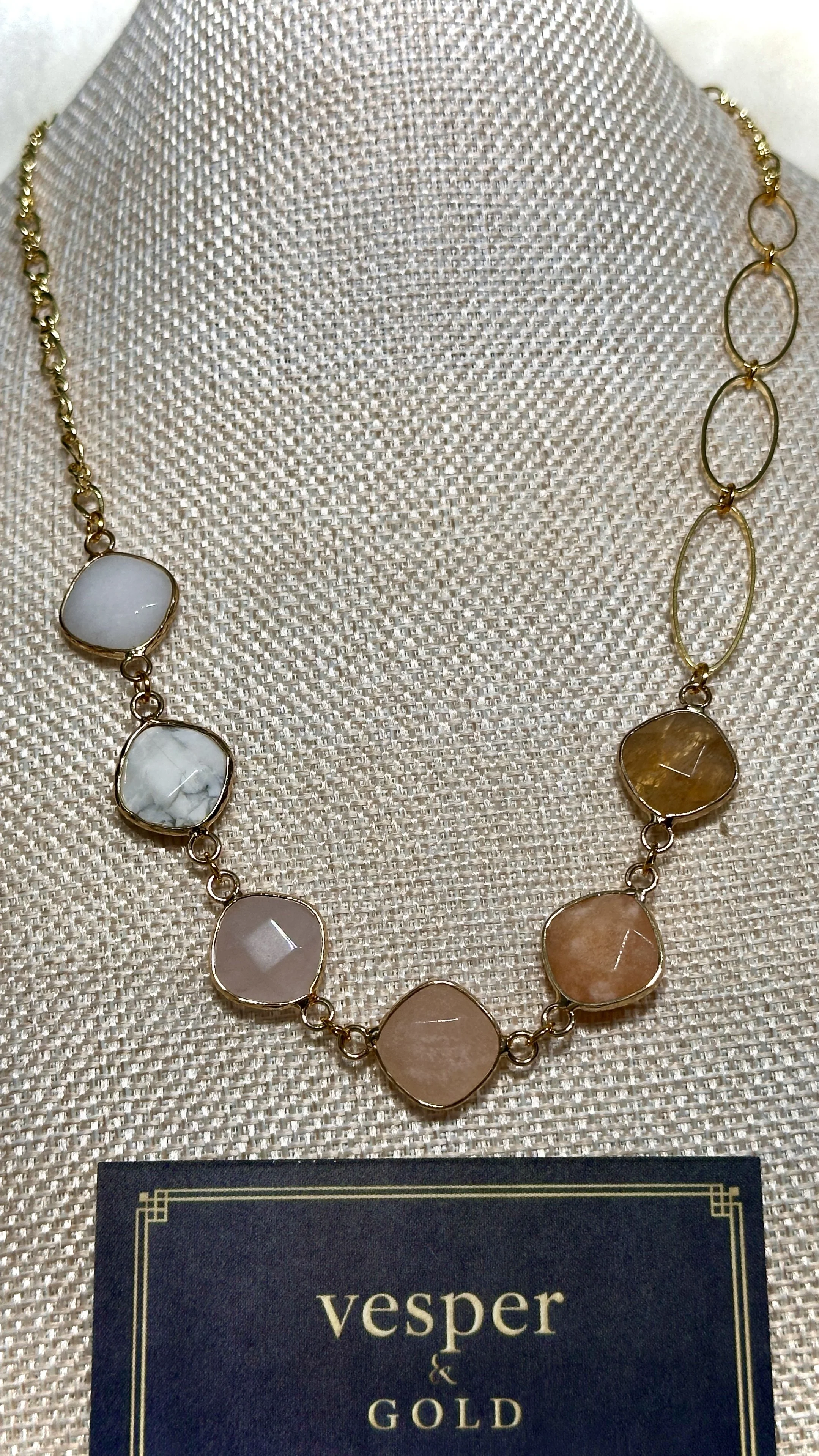 The Solara Asymmetrical Gemstone Necklace
