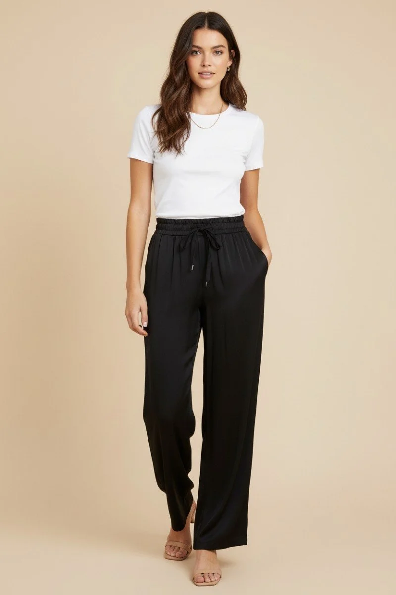Elastic Waist Soft Pants - Black 1.jpg