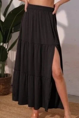 The Santorini After Dark Maxi Skirt - Onyx (Part of Set)
