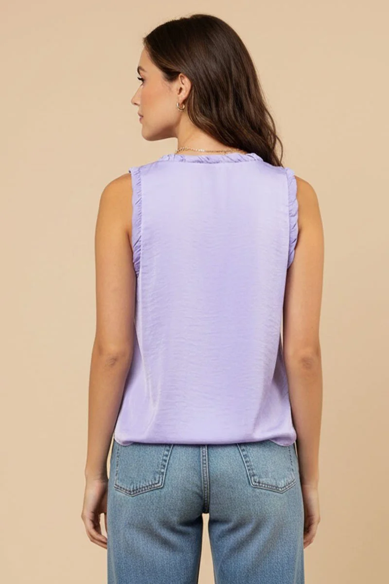 Neck Tank Top With Shirring Detail - English Lavender 12.jpg