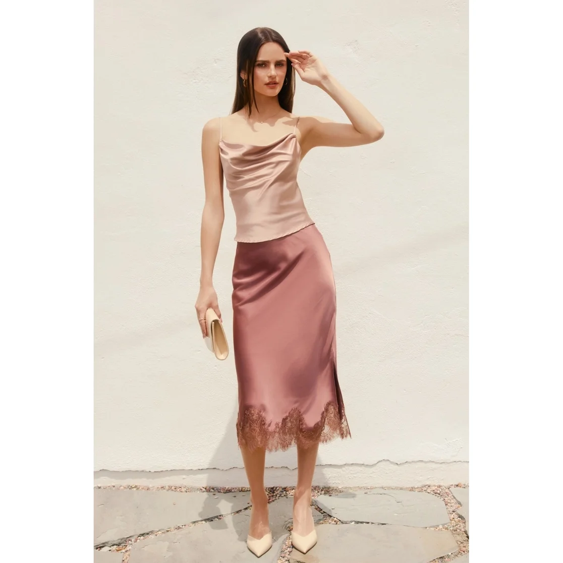 DF Satin Lace Bias Skirt 4.webp