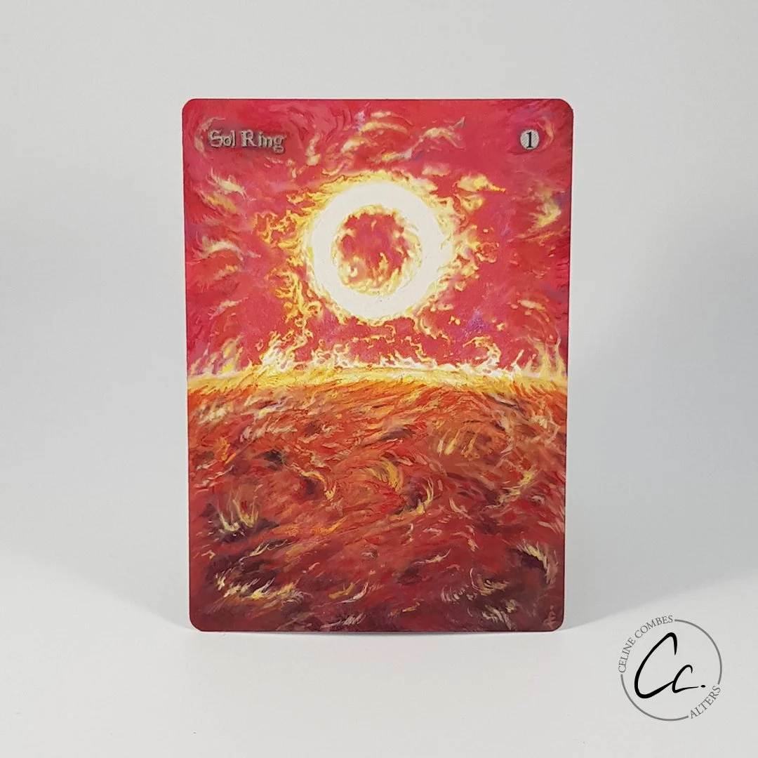 Sol Ring Commission - Magic the Gathering Hand Painted Alter