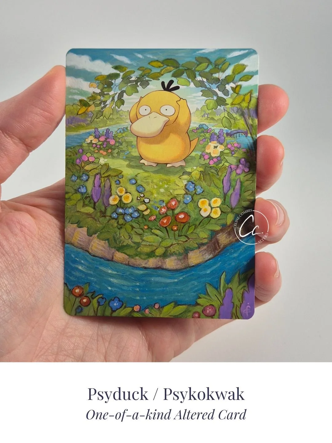 Psyduck card alter — Psykokwak
Hand painted acrylic · commission available