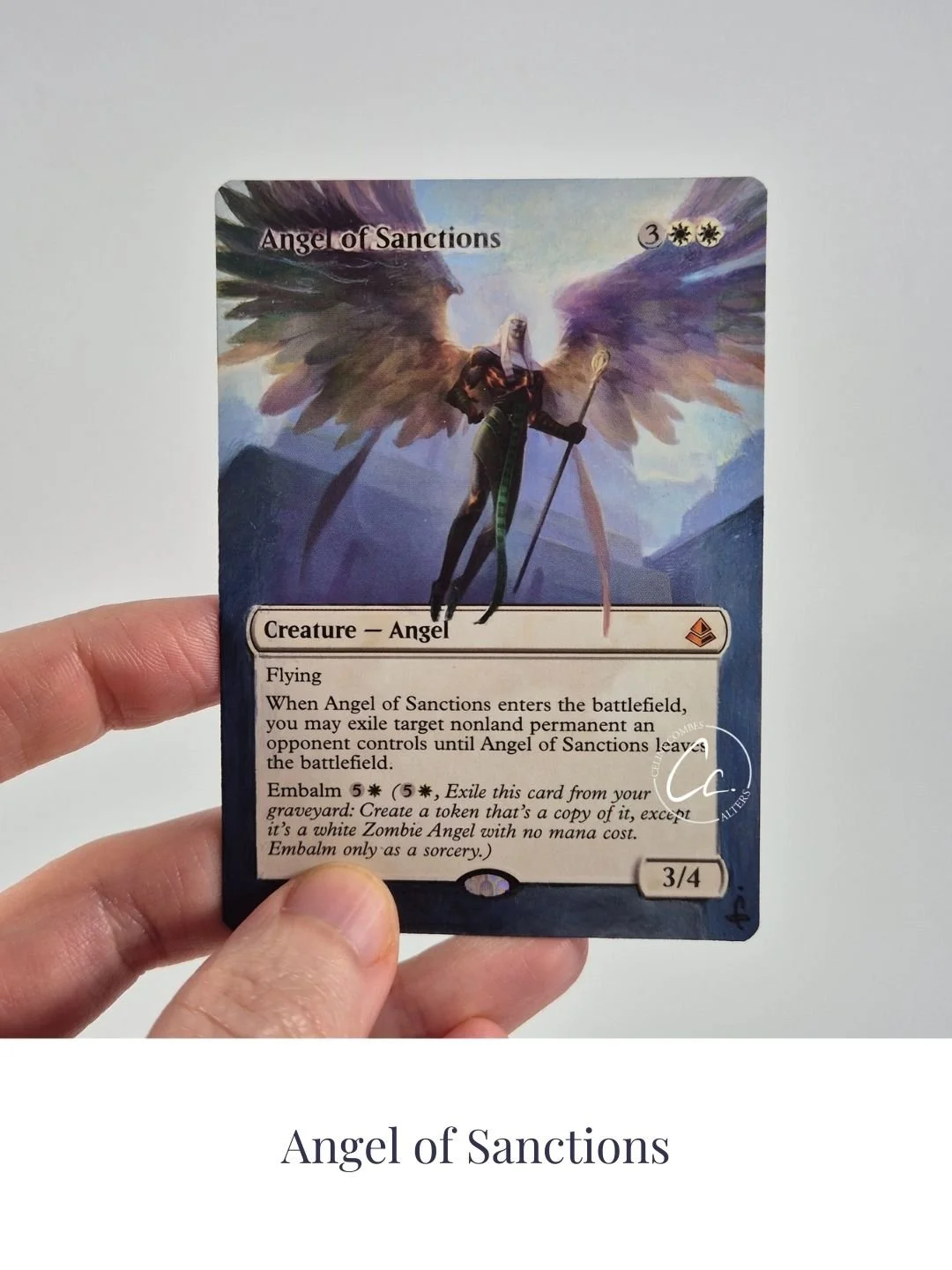 Angel of Sanctions - Magic the Gathering Hand Painted Alter