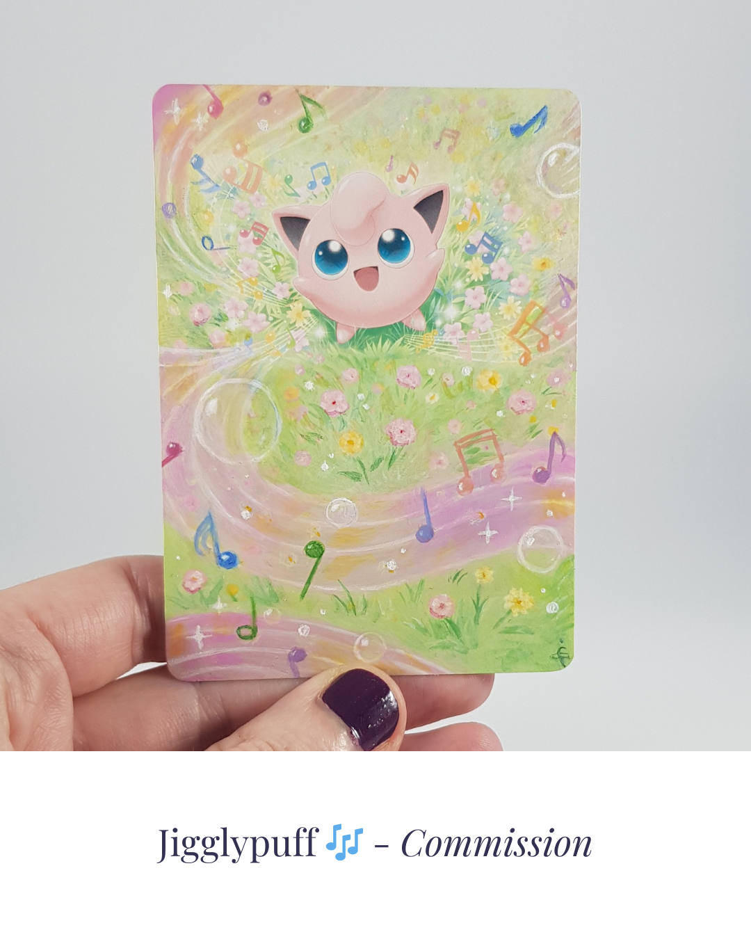 Jigglypuff card alter — Rondoudou
Hand painted acrylic · commission available