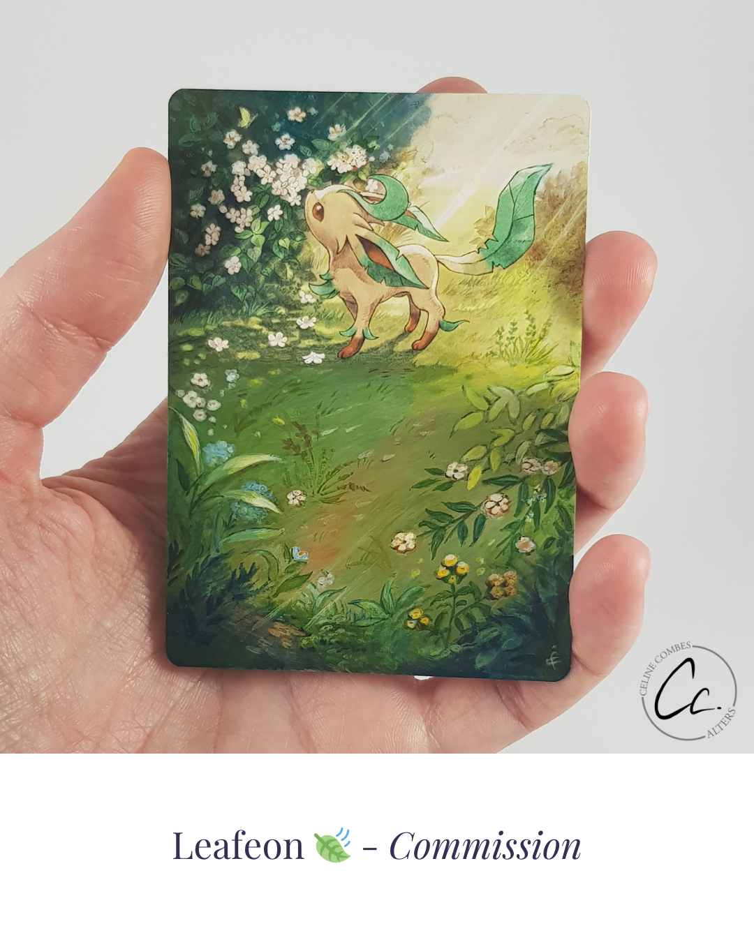 Leafeon card alter — Phyllali
Hand painted acrylic · commission available