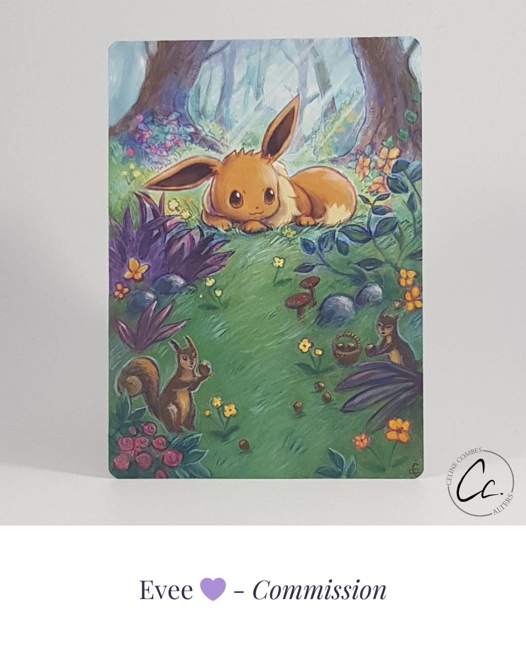 Eevee card alter — Évoli
Hand painted acrylic · commission available