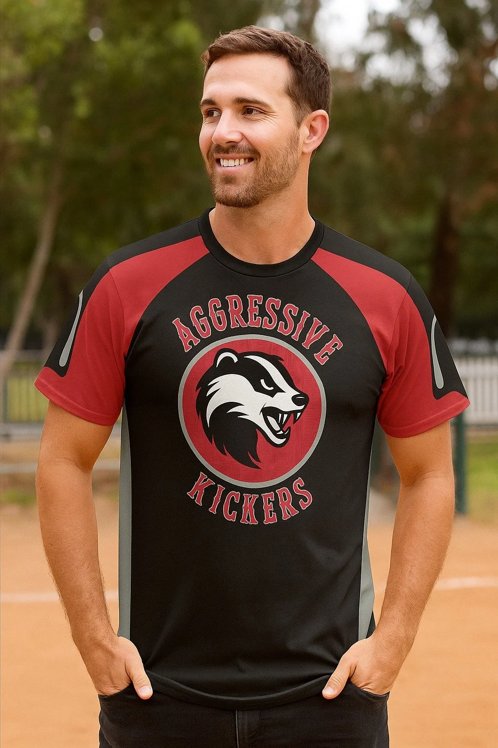 💥 Project Spotlight! 💥
I had the chance to work on an awesome project with an even more awesome customer! 🙌

A huge thank you to Aggressive Kickers for letting us help bring these cool kickball jerseys to life. ⚡⚽ Designing them was just as fun as