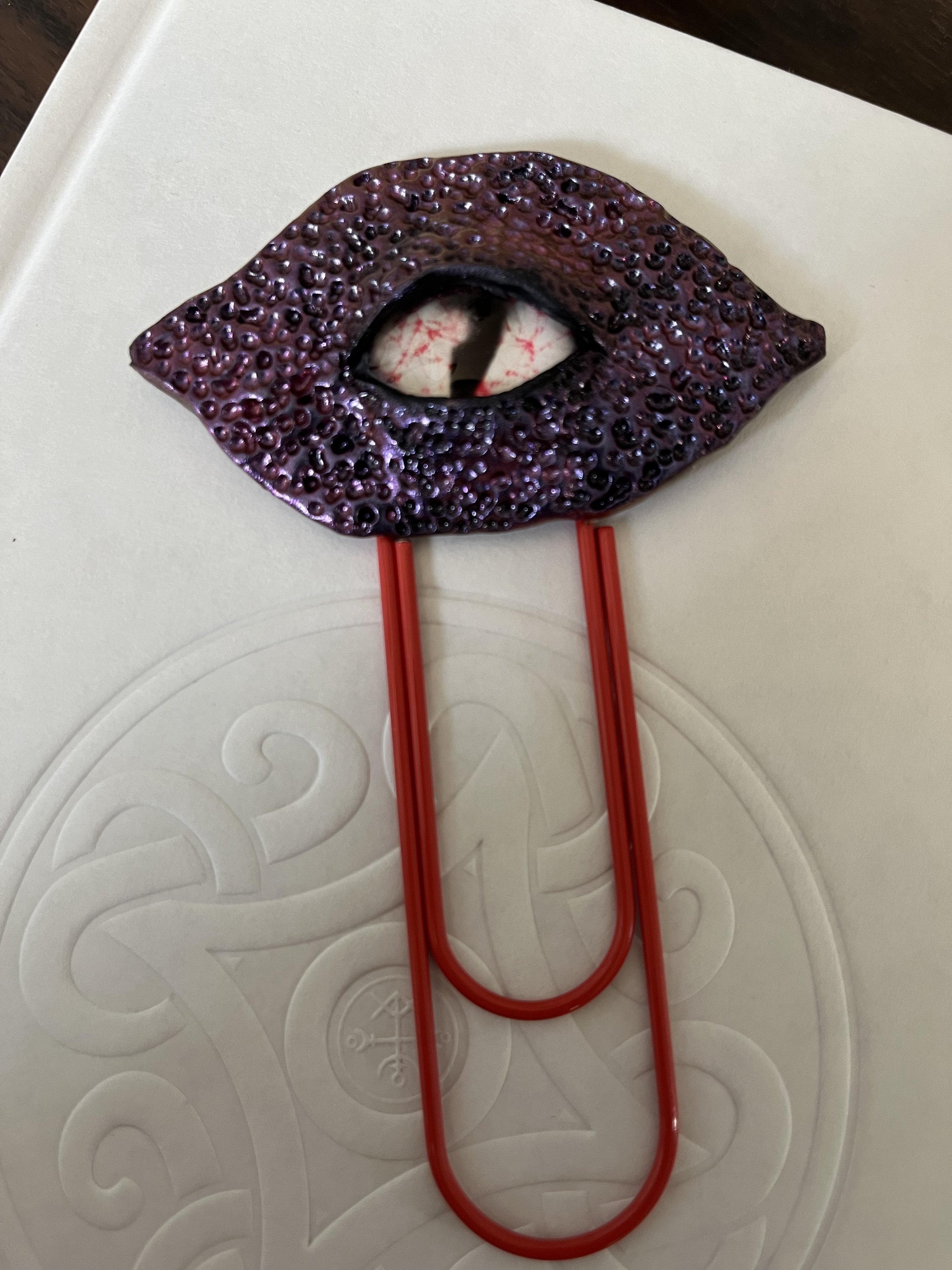 Dragon Eye Bookmark in purple and red