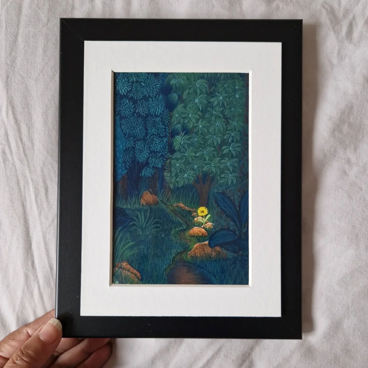 I had to share this beautiful artist @anotherartsyboii

Her work is stunning, and the foliage in particular is inspired by Mughal and Persian miniature art. It's a reprint of one her original pieces.

I love supporting independent artists, but she's 