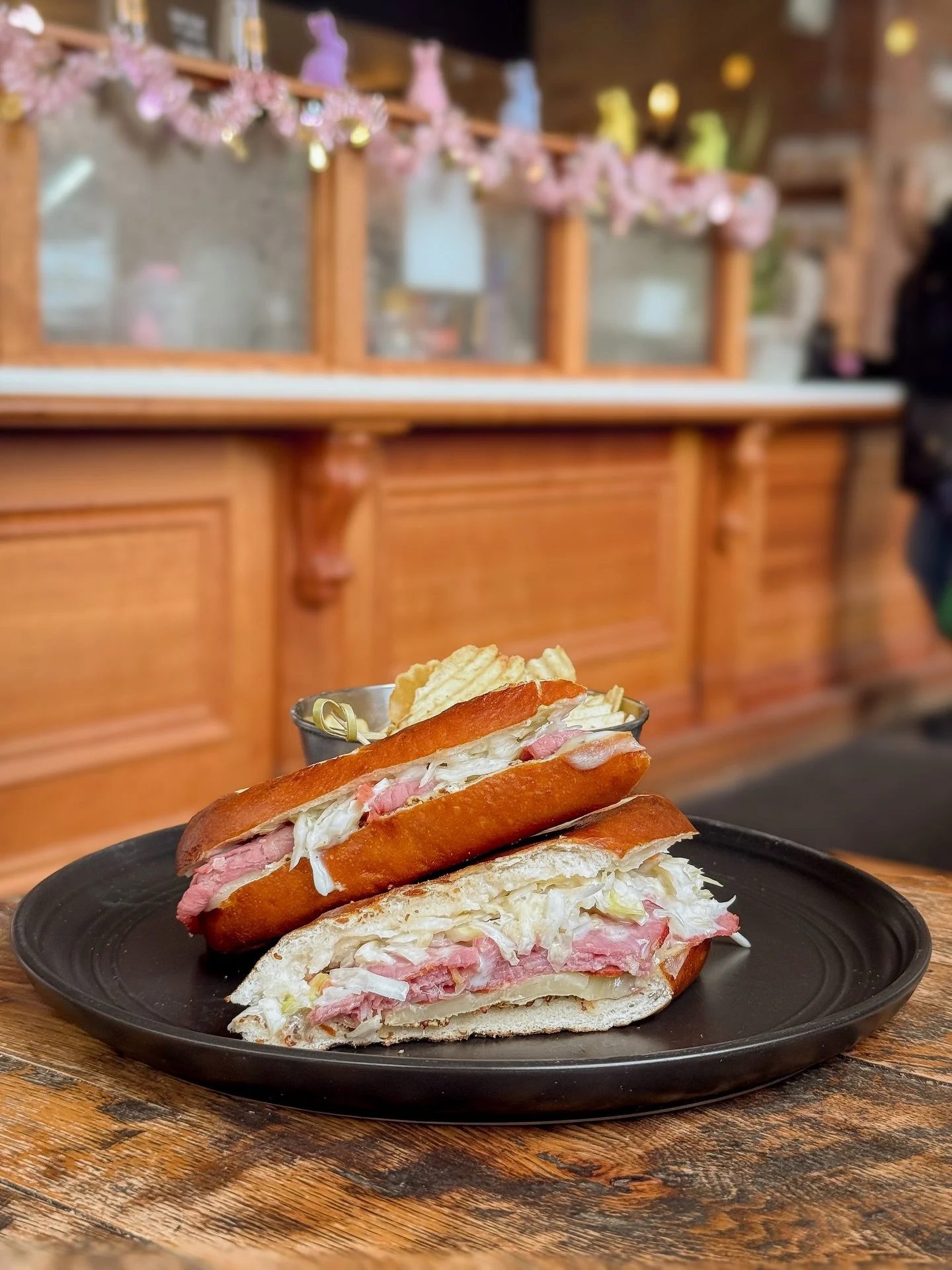 Happy Finally Spring!☀️ Just in time for our New Feature Sandwich:  Corned Beef Baguette🥖