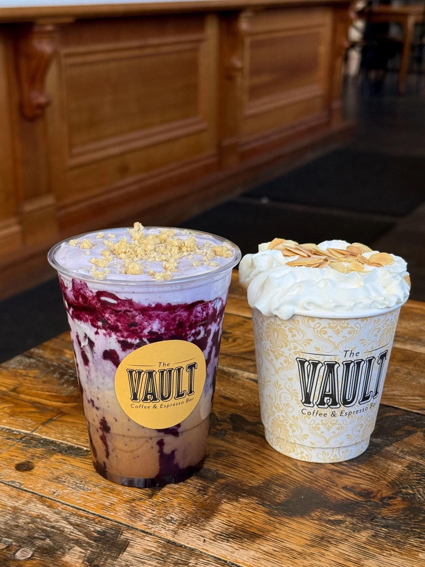 We Would Hate to Play Favourites&hellip;. But These Are QuiteClose😍 
Our New Feature Drinks: 
Almond Croissant Flat White🥐 + Iced Blueberry Muffin Latte🫐
