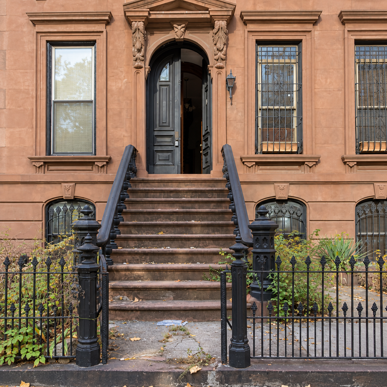 The 1876 brownstone before renovation.
