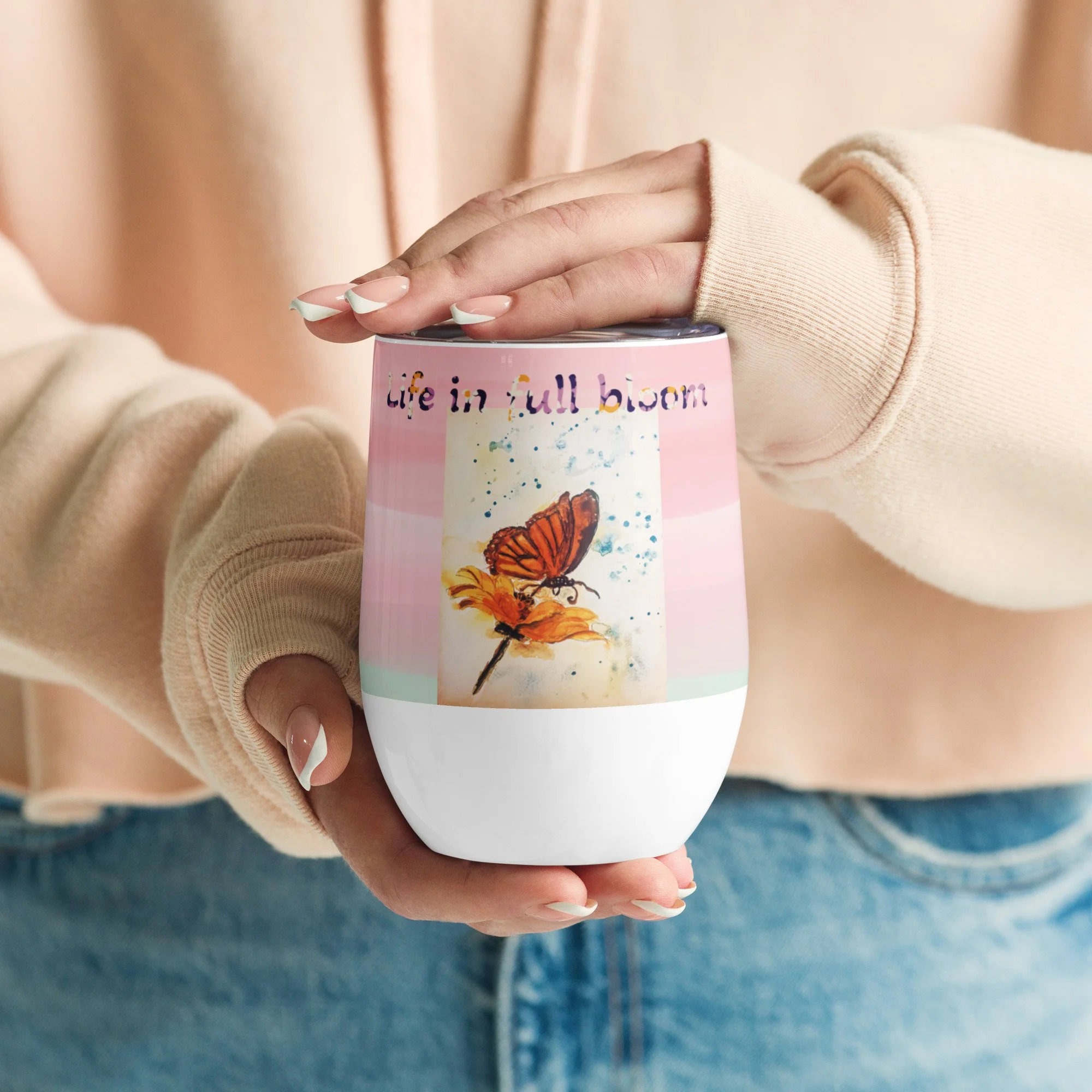 Life in full bloom tumbler