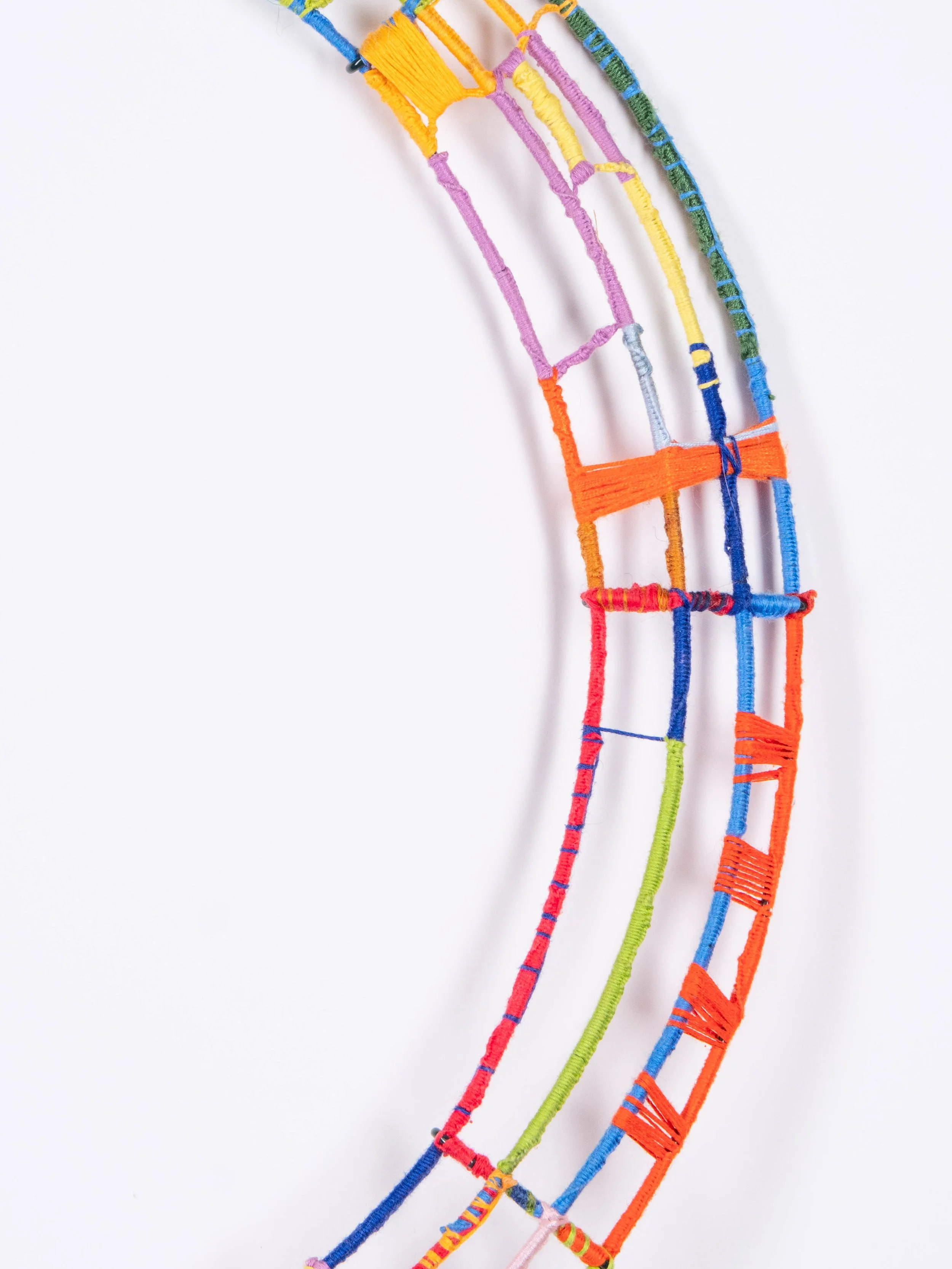 "Circle Painting"
Embroidery thread wrapped around metal armature
Olympia, WA
2020