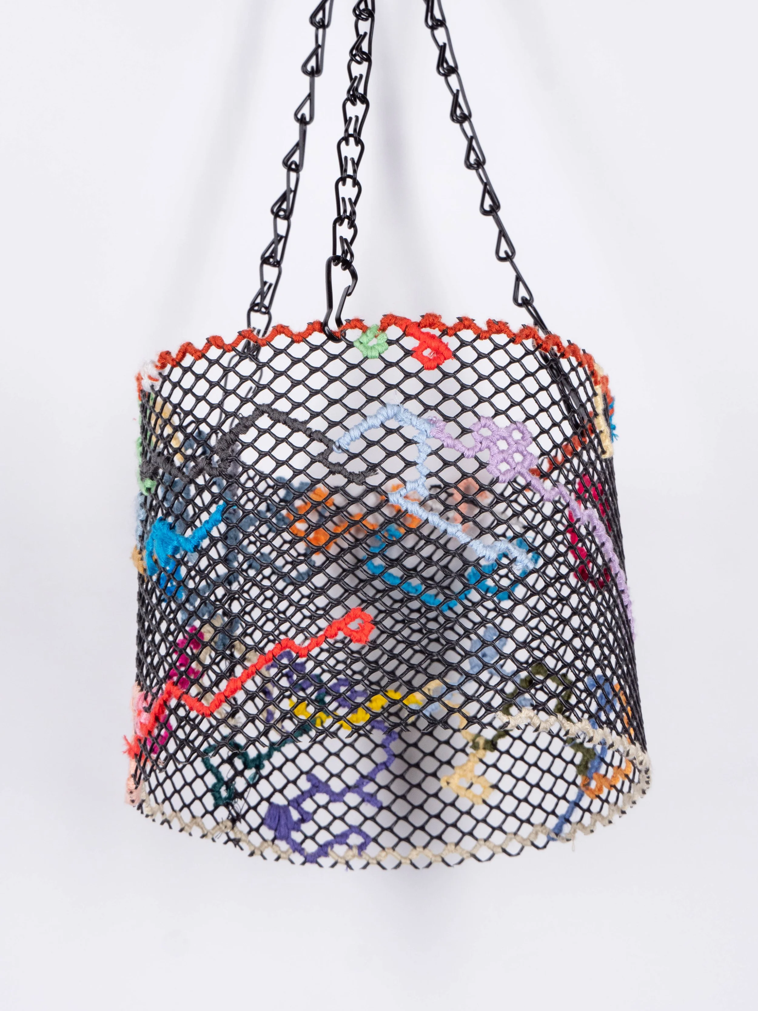 "Hanging Transparent Painting"
Embroidery thread on plastic armature
Olympia, WA
2020