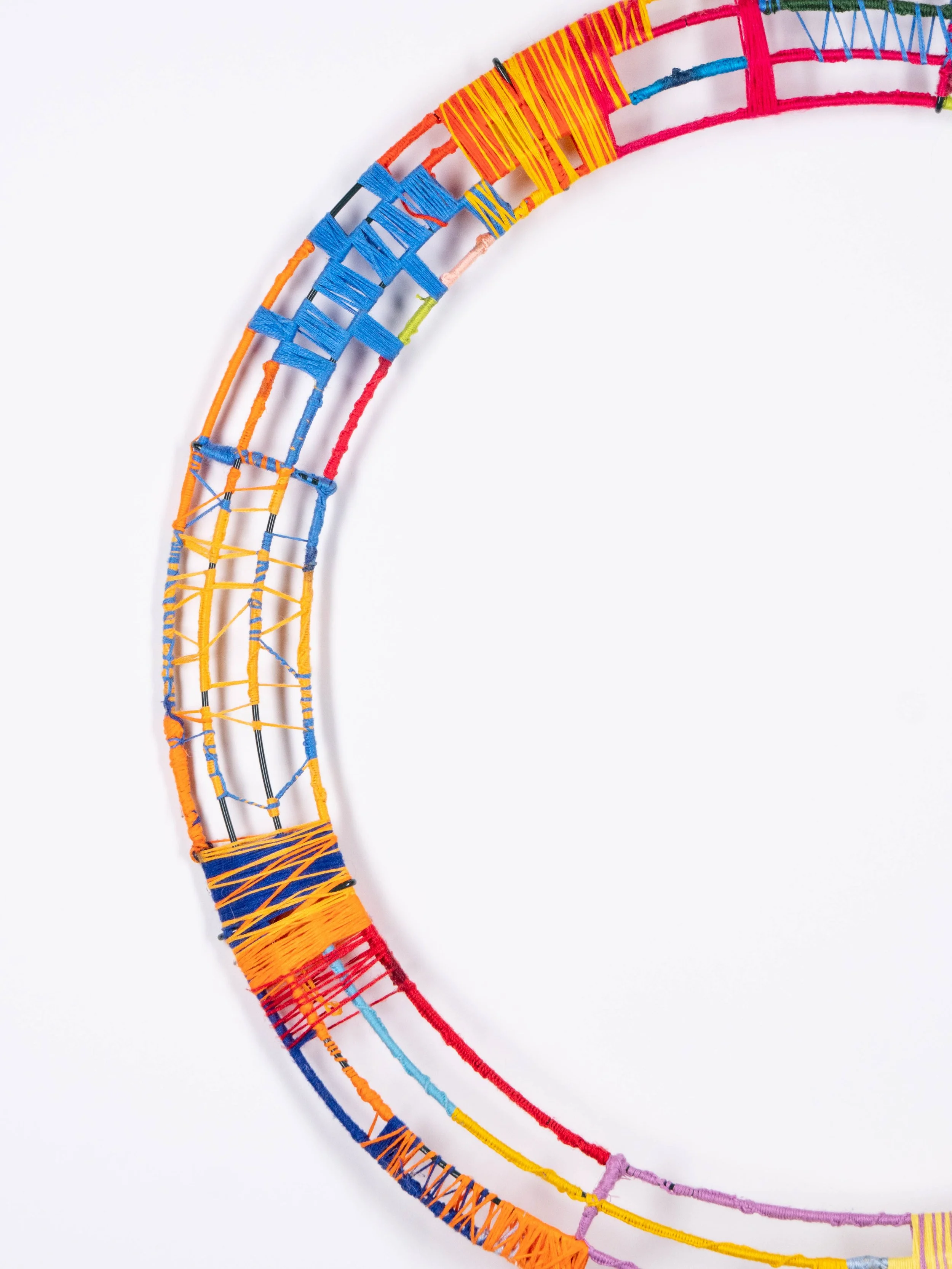 "Circle Painting"
Embroidery thread wrapped around metal armature
Olympia, WA
2020