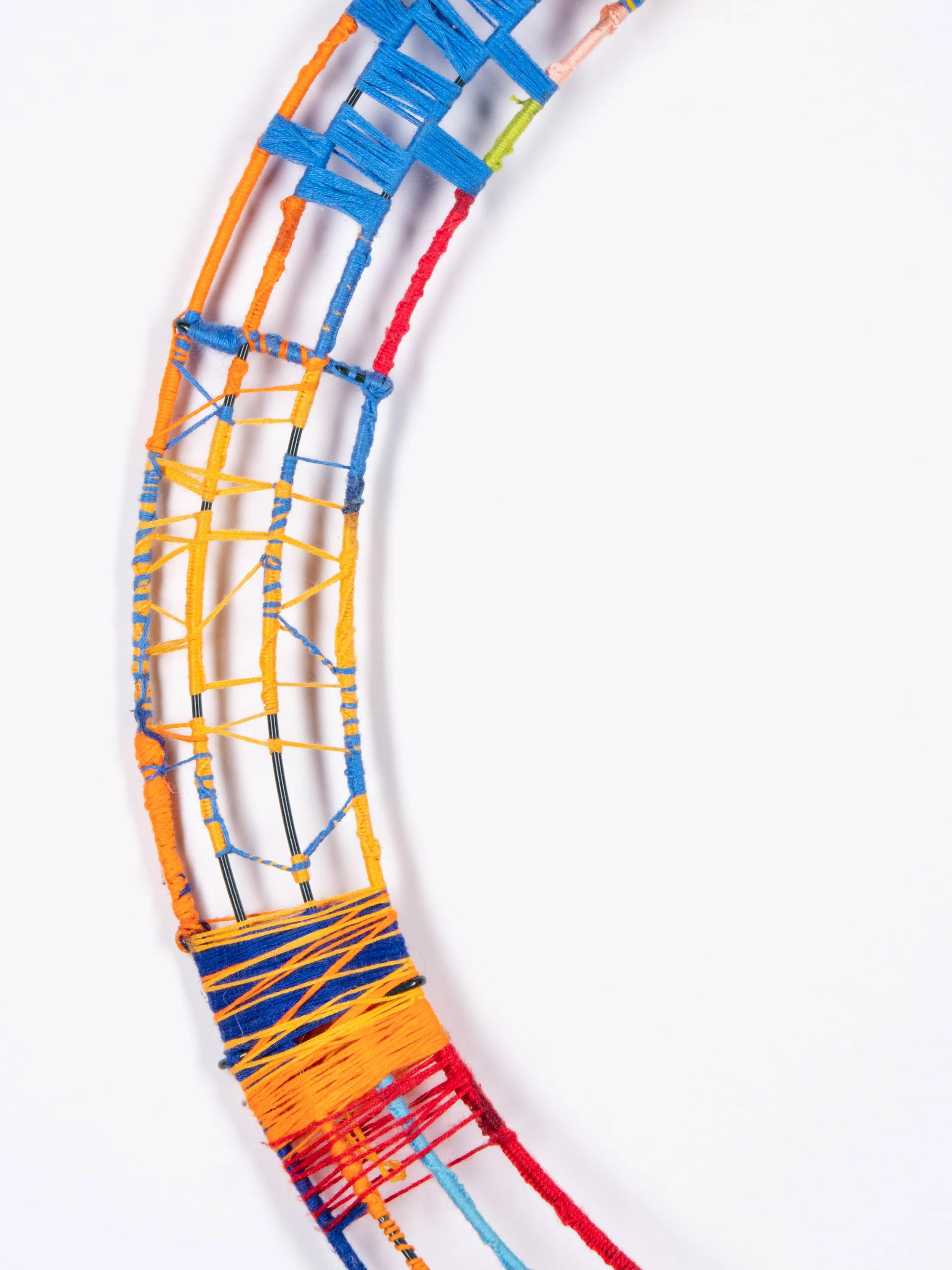 "Circle Painting"
Embroidery thread wrapped around metal armature
Olympia, WA
2020