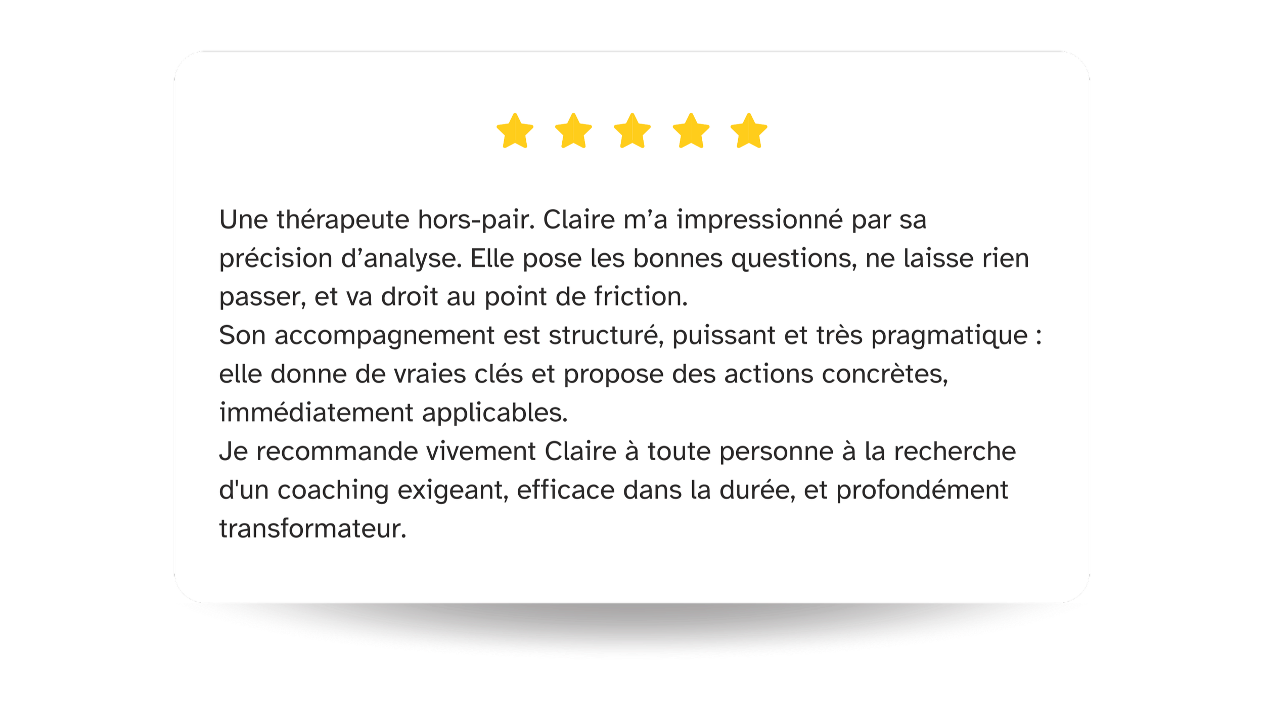 Avis Claire Maoui thérapeute énergéticienne et coach à clichy