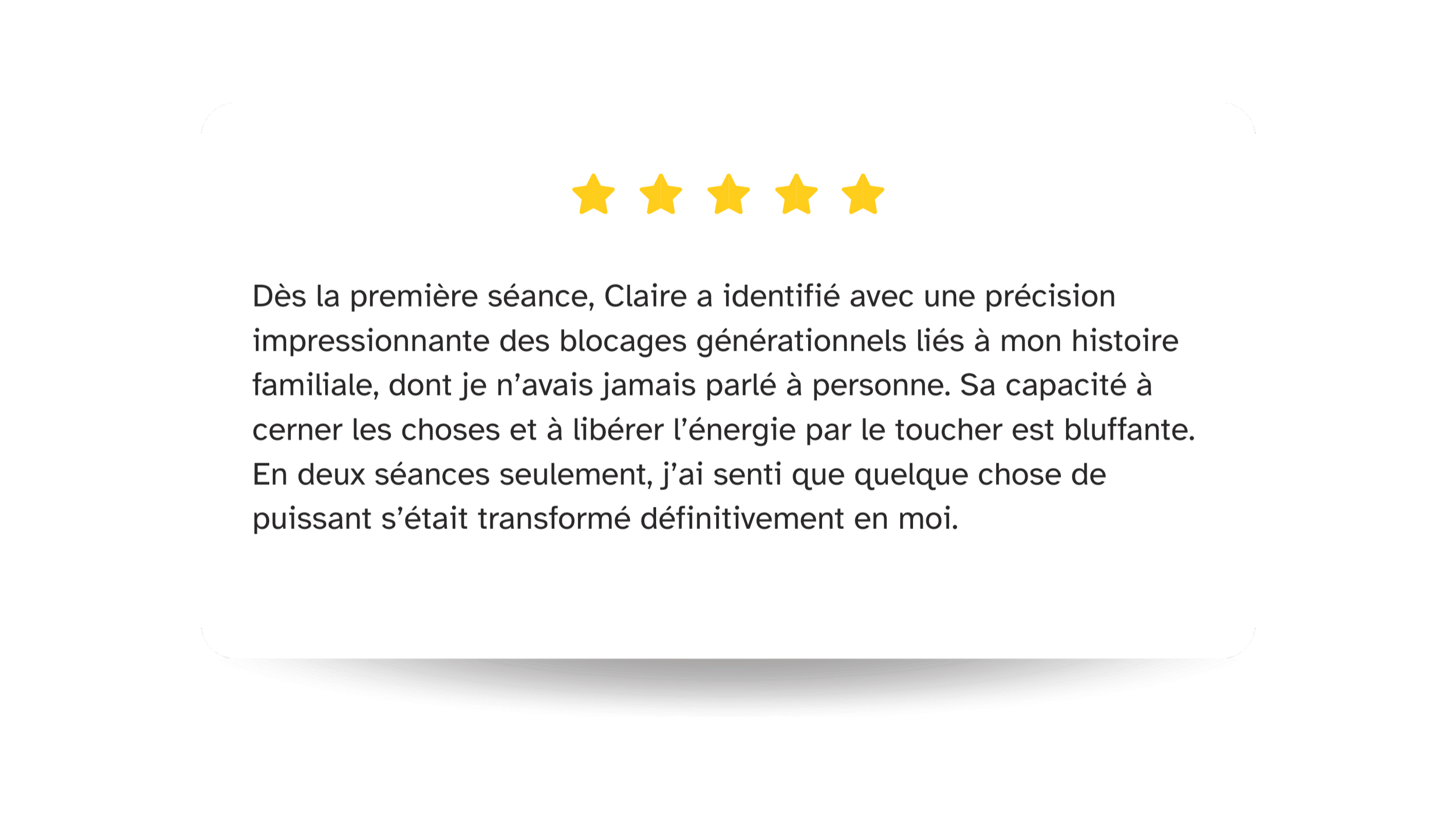 Avis Claire Maoui thérapeute énergéticienne et coach à clichy 
