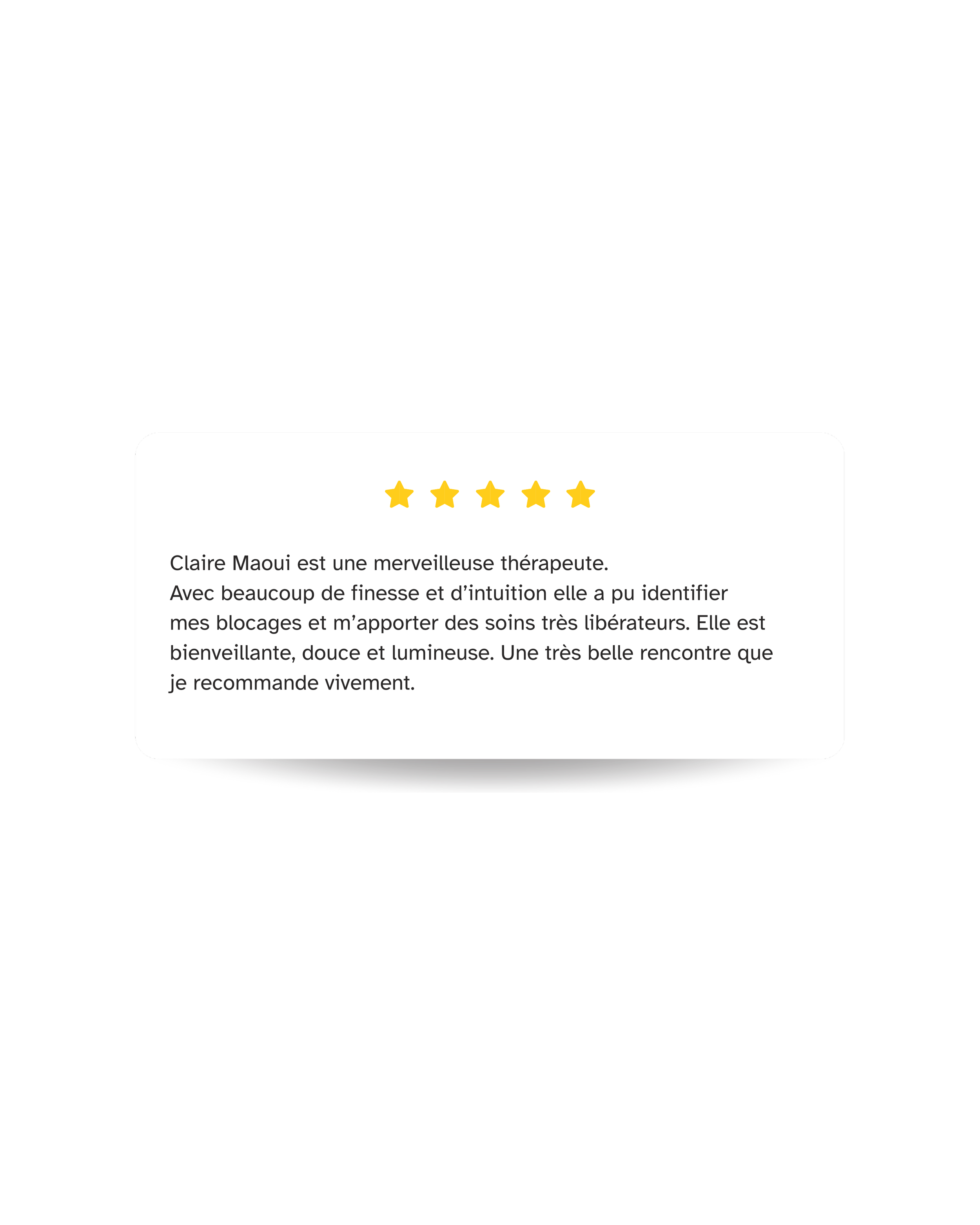 Avis Claire Maoui thérapeute énergéticienne et coach à clichy