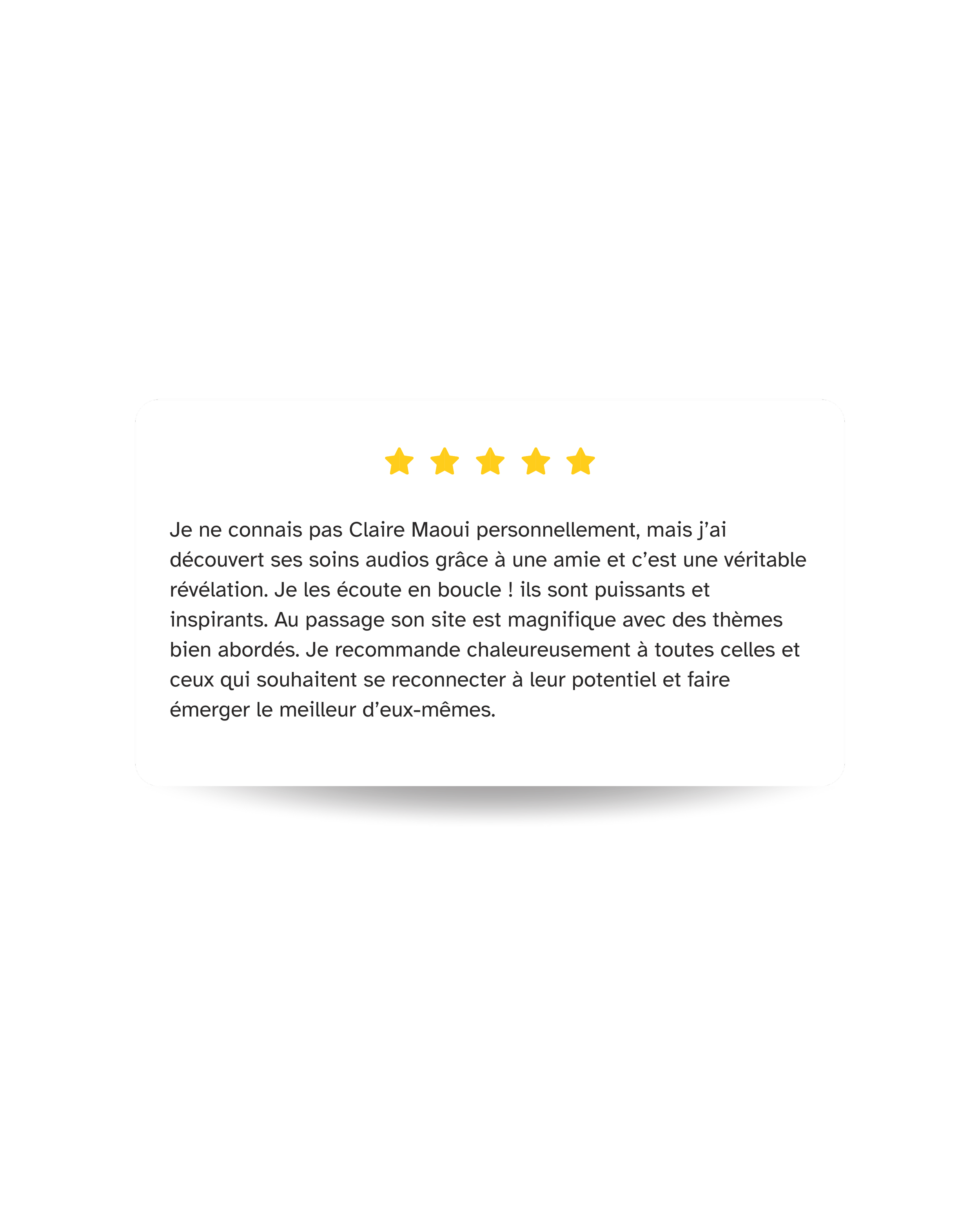 Avis Claire Maoui thérapeute énergéticienne et coach à clichy