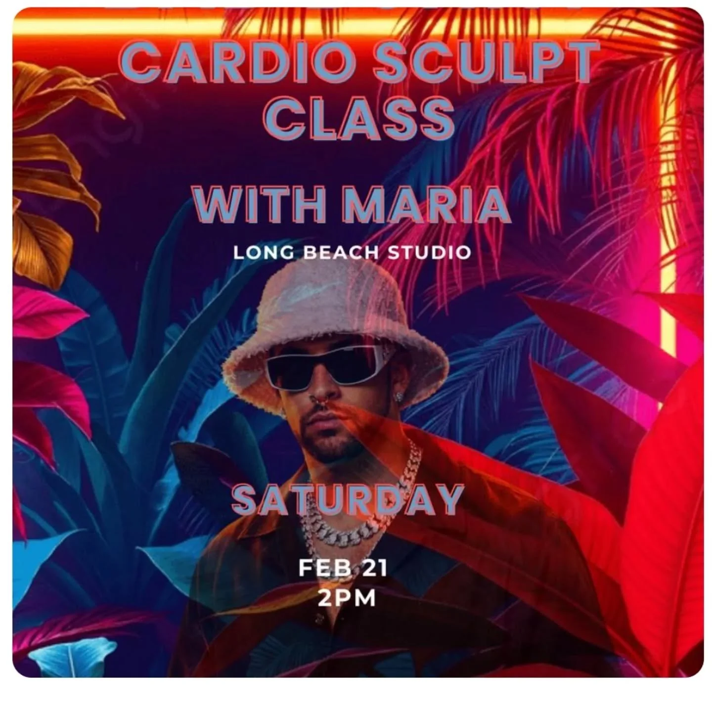 February is BAD BUNNY month 🔥 February 21 at Common Ground Pilates 🌴 Come raise that heart rate to cardio accompanied by BAD BUNNY jams. All levels welcome 🙌🏽 RESERVATION LINK IN BIO