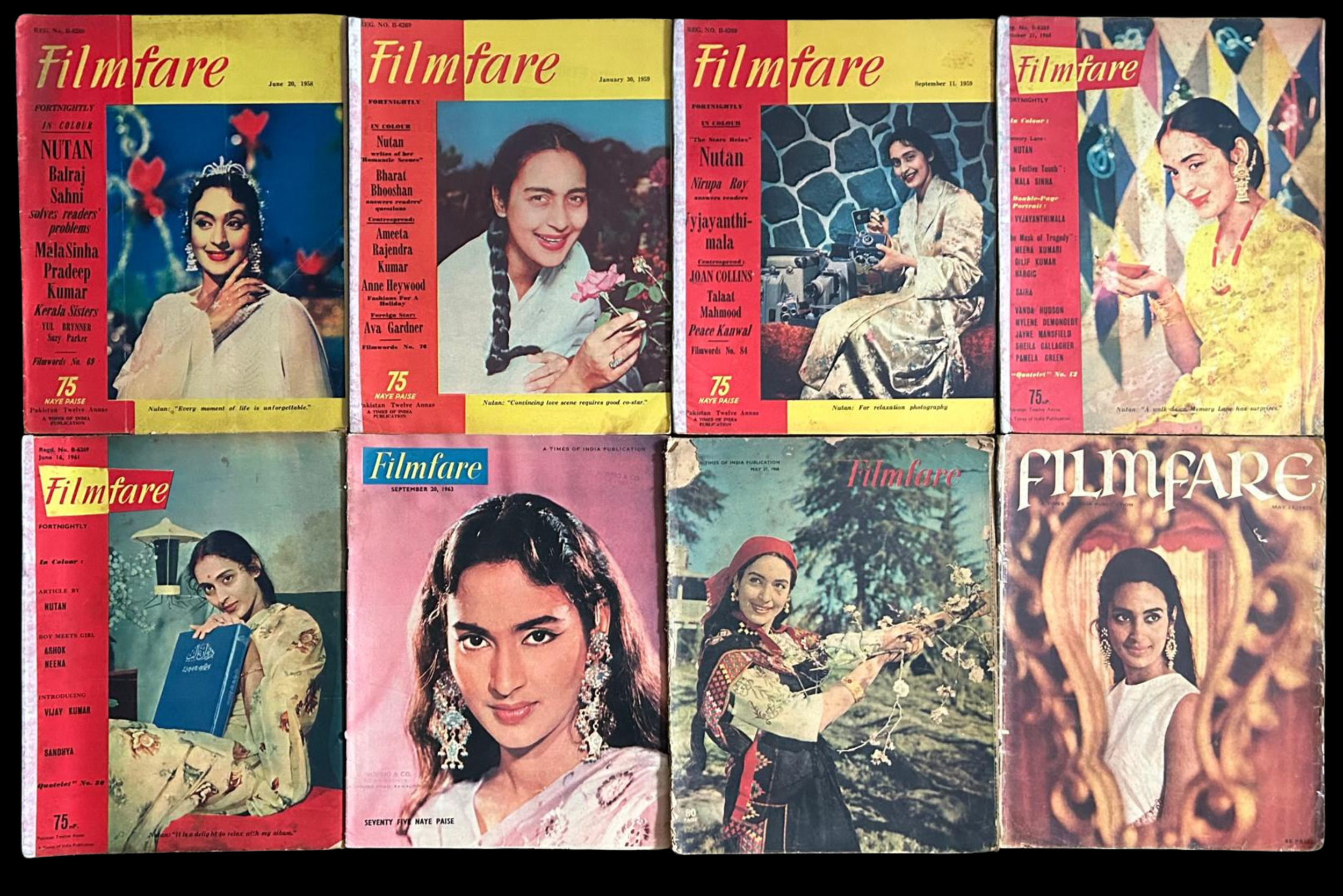 Rare & Vintage Filmfare Magazine Collection of Nutan – Original Bollywood Magazine