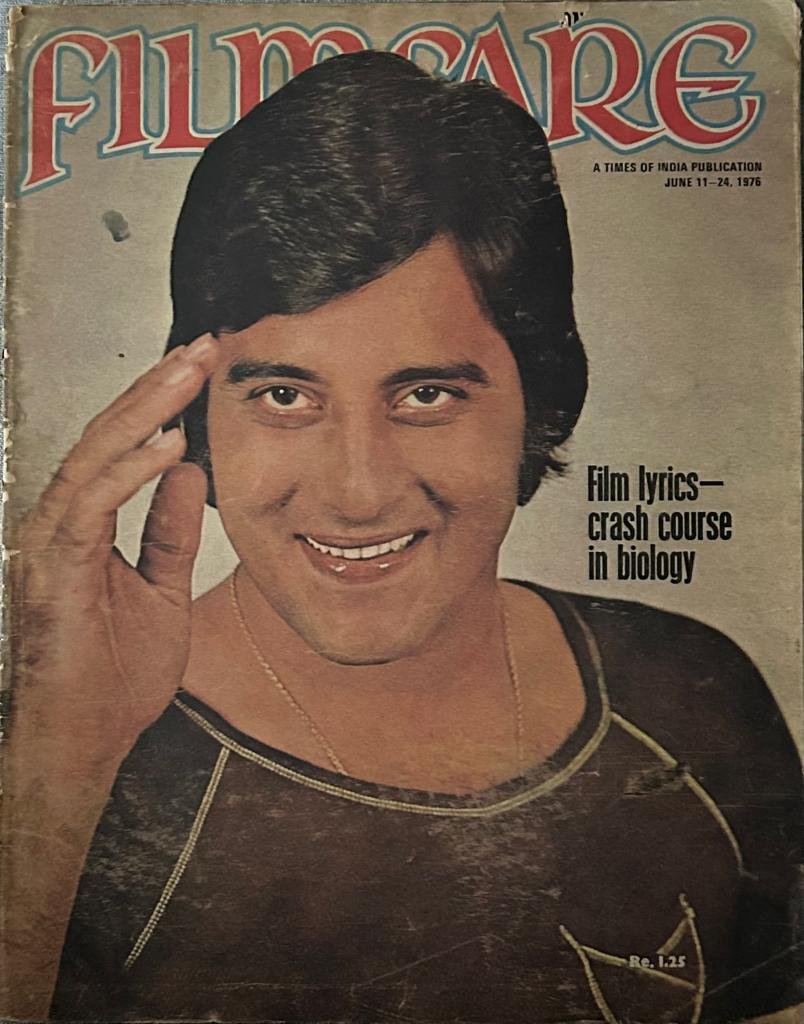 Filmfare Magazine 1976 - Vinod Khanna