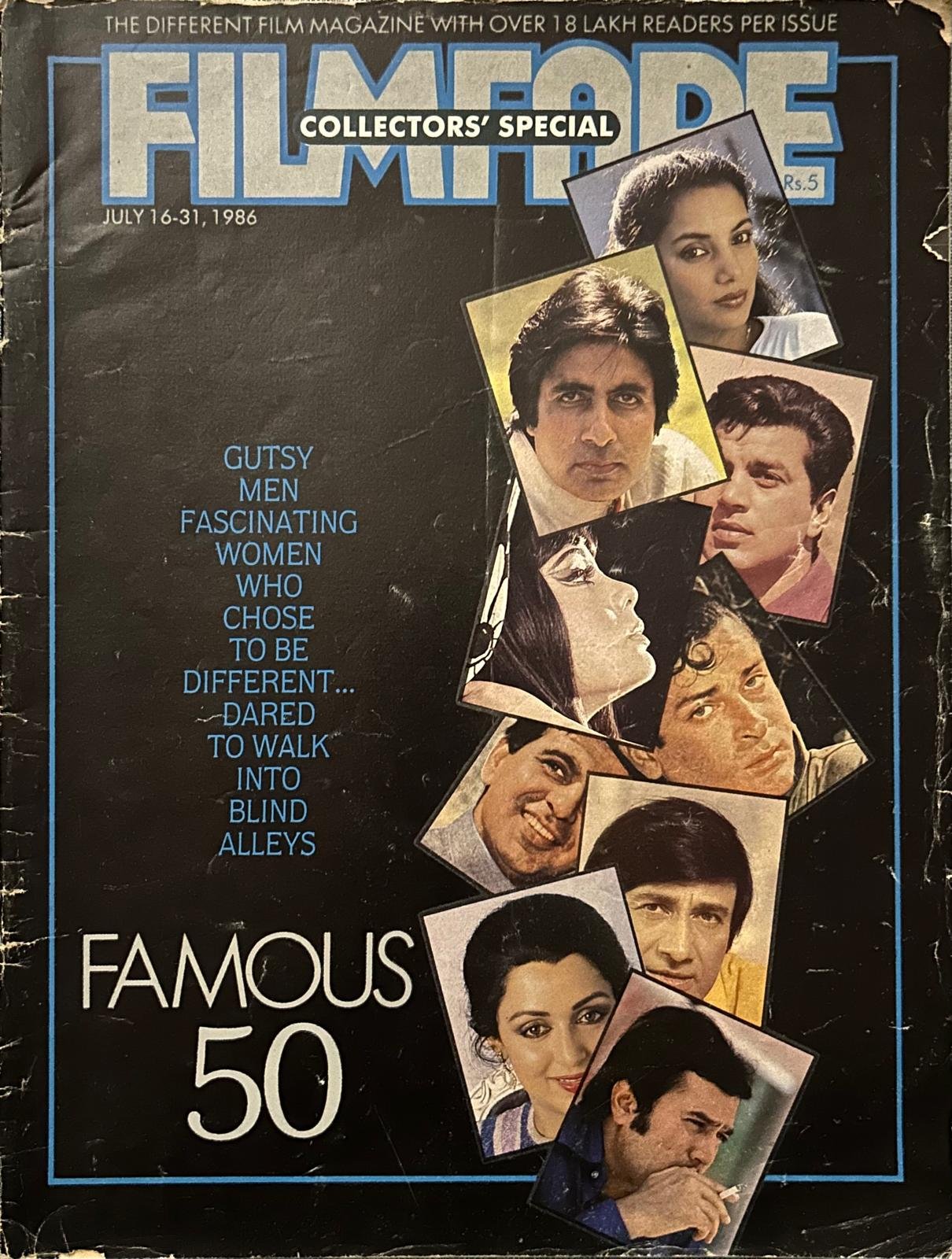 Vintage and Rare Filmfare Collectors Special - July 1986 – Original Bollywood Collectible