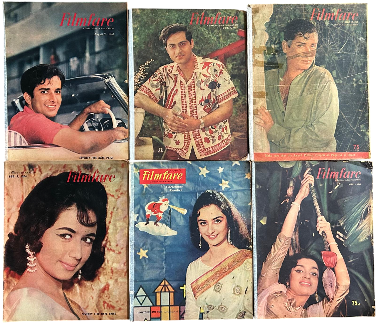 Rare & Vintage Filmfare Magazine – Hit Romantic Pairings of 1960s: Shammi, Asha, Joy, Saira, Shashi, Nanda – Original Bollywood Magazine