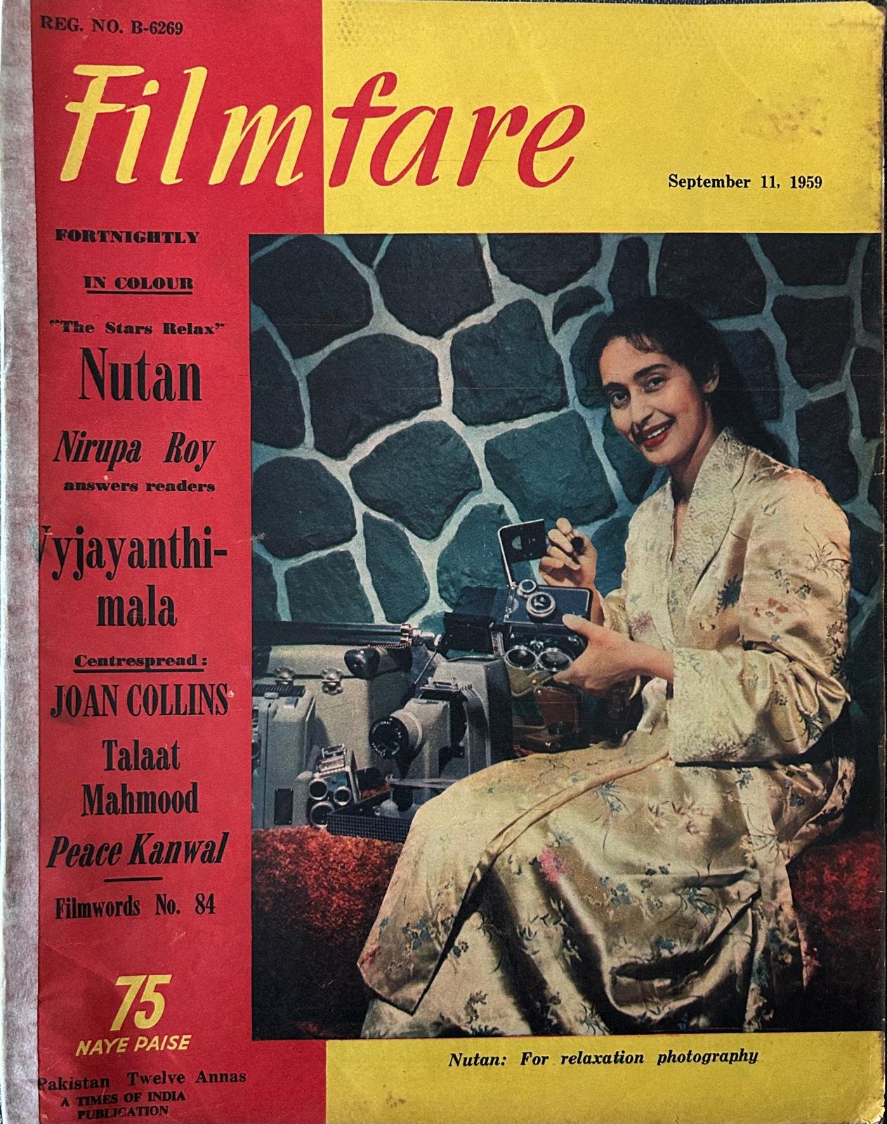 Filmfare Magazine September 1959 - Nutan