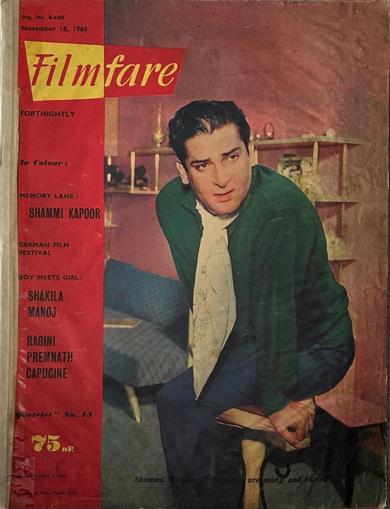 Filmfare Magazine 1960 - Shammi Kapoor
