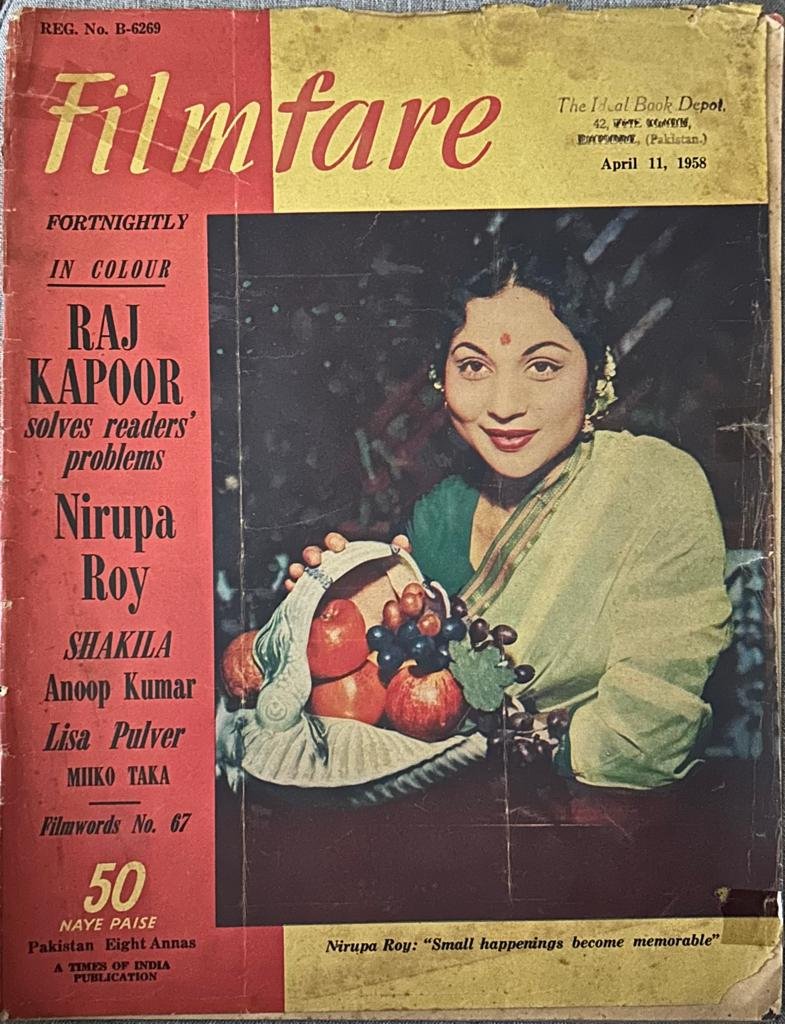 Filmfare Magazine 1958 - Nirupa Roy