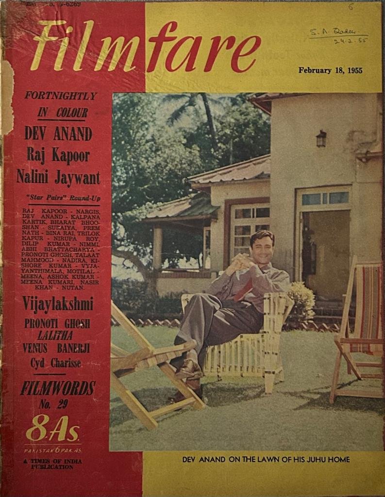 Filmfare Magazine 1955 - Dev Anand