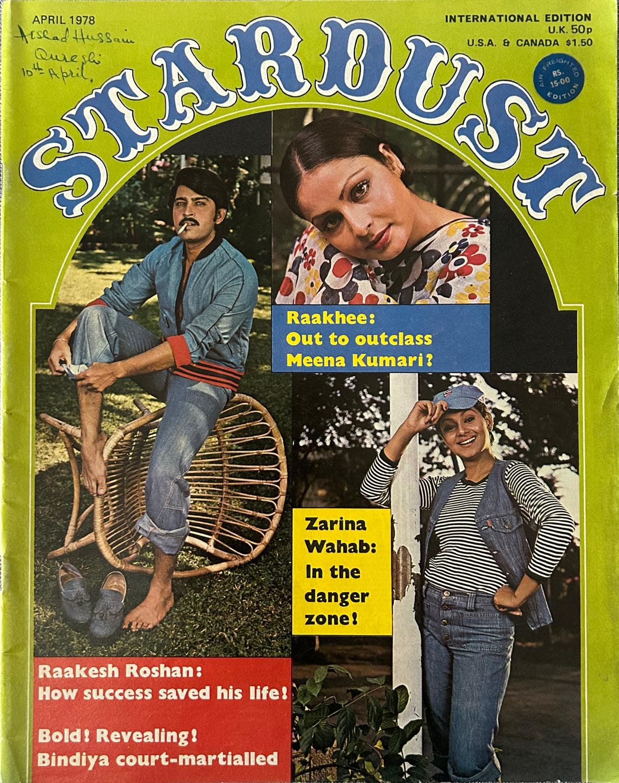Stardust Magazine April 1978 - Raakhee