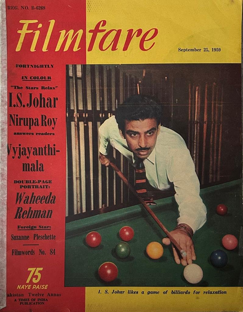 Filmfare Magazine 1959 - I.S. Johar