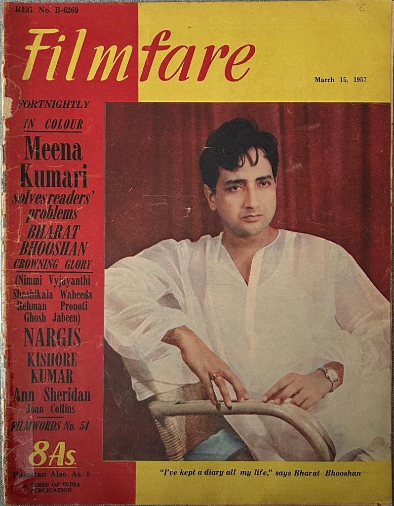 Filmfare Magazine 1957 - Bharat Bhooshan