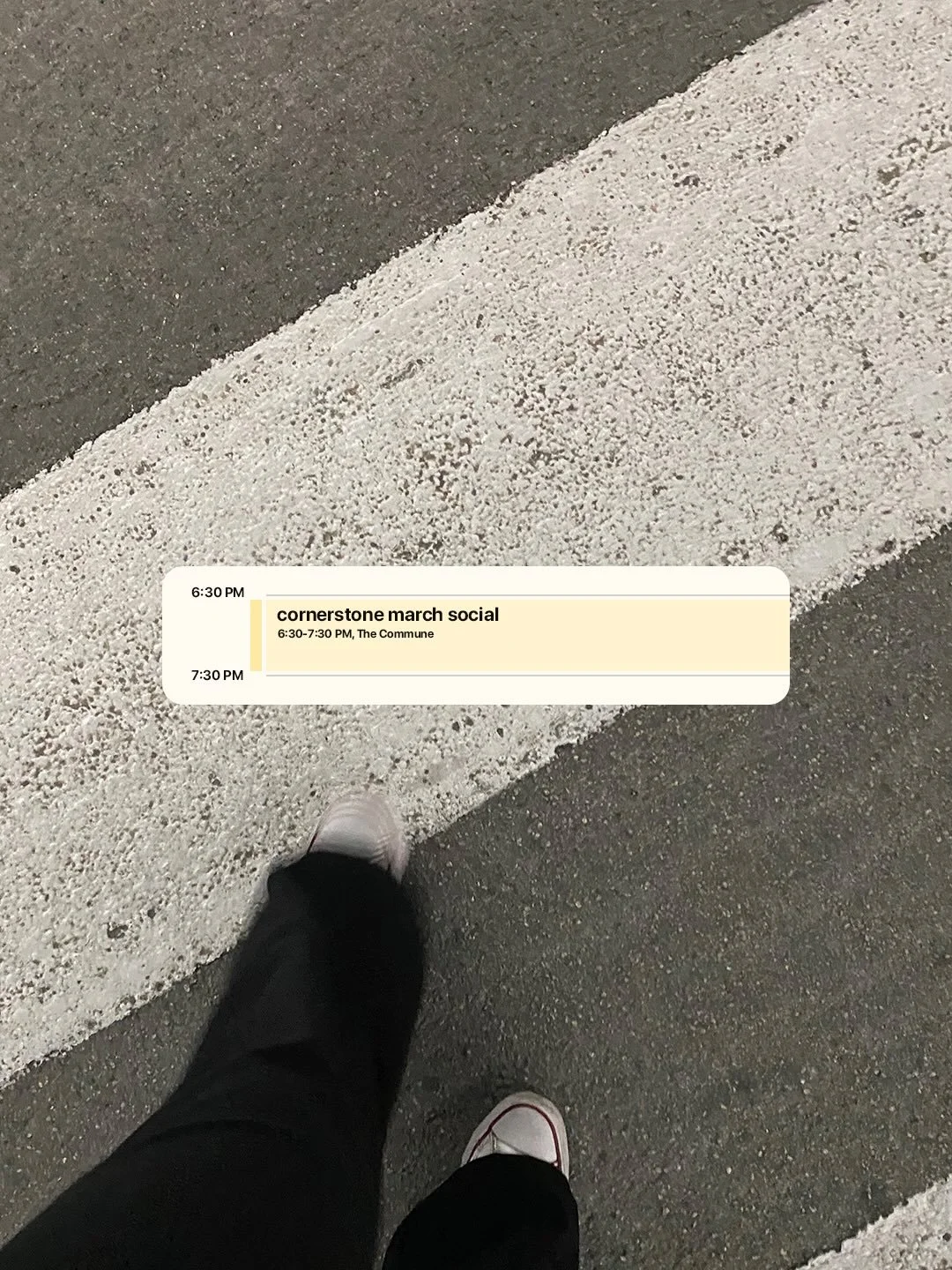 As you head into your weekend, don&rsquo;t forget to mark your calendar for your upcoming midweek plans 🤍

Join us for our March Social &mdash; come connect with new people, eat some dinner, and hear more about what God is doing with Cornerstone. 

