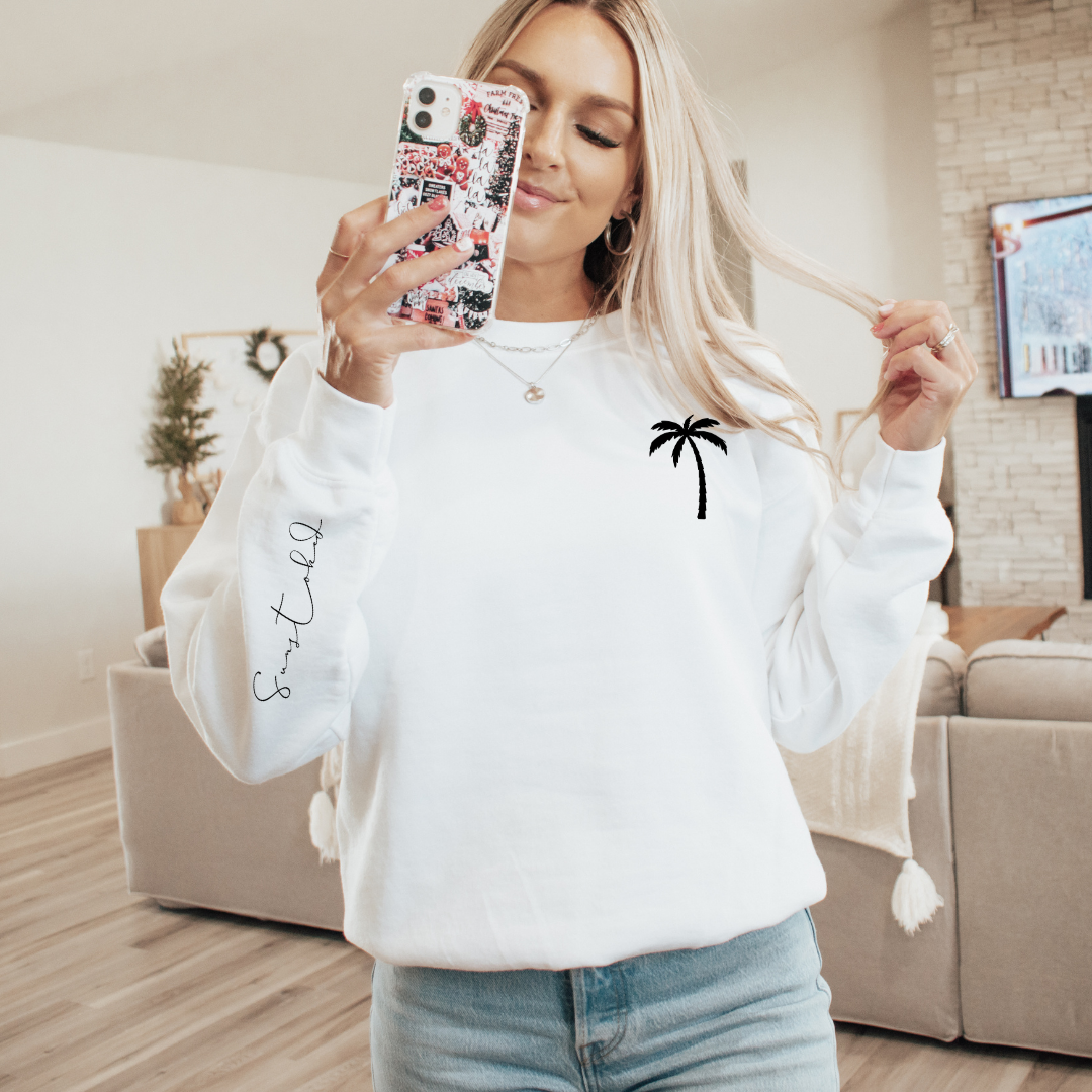 happiness comes in waves pullover-front.png