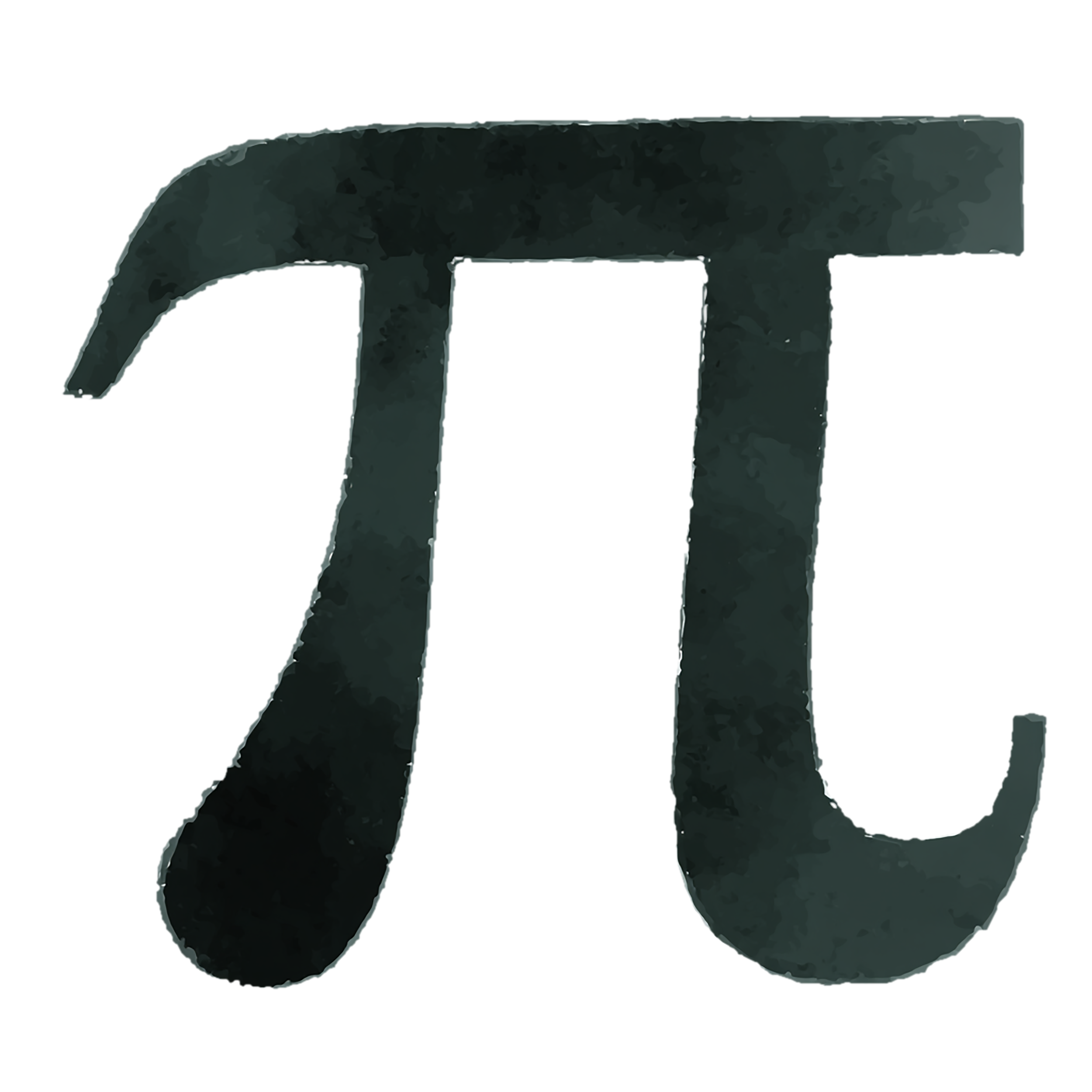 Drawing of a black Pi sign.