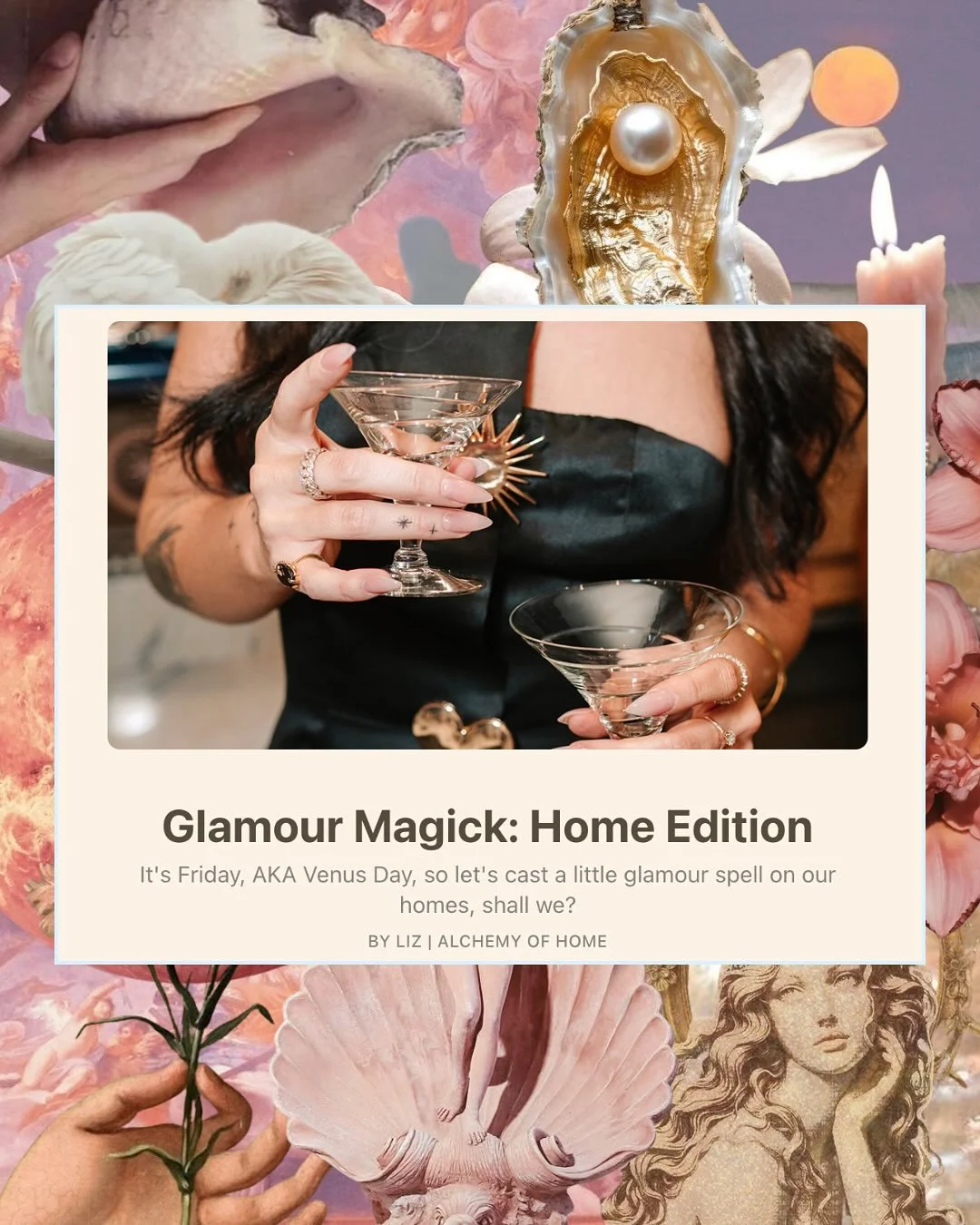 Happy Halloween &amp; Venus Day!

What an auspicious day to begin our new Friday series, Glamour Magick: Home Edition. 

You can expect glamour spells for your home every Friday, free on Substack 😘