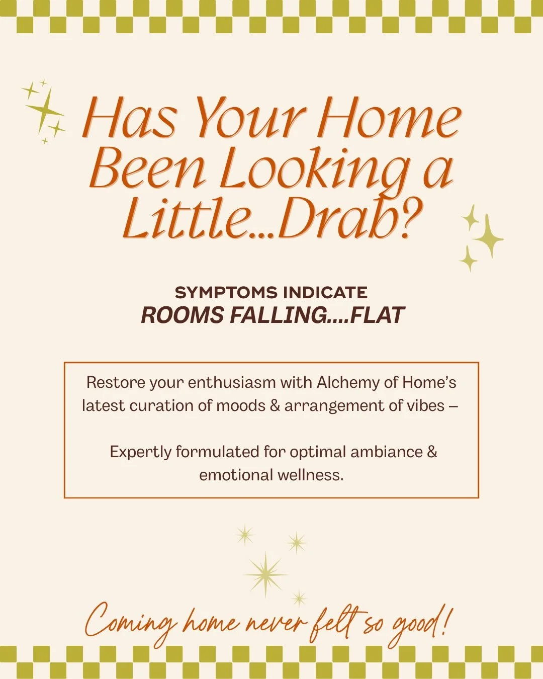 What&rsquo;s hiding underneath all the holiday decor, and are you sure you love it?!

If your home&rsquo;s moods could use a boost, look no further than Alchemy of Home! 💥

We fine tune vibes to your taste &mdash; every time! 

Don&rsquo;t wait! Boo