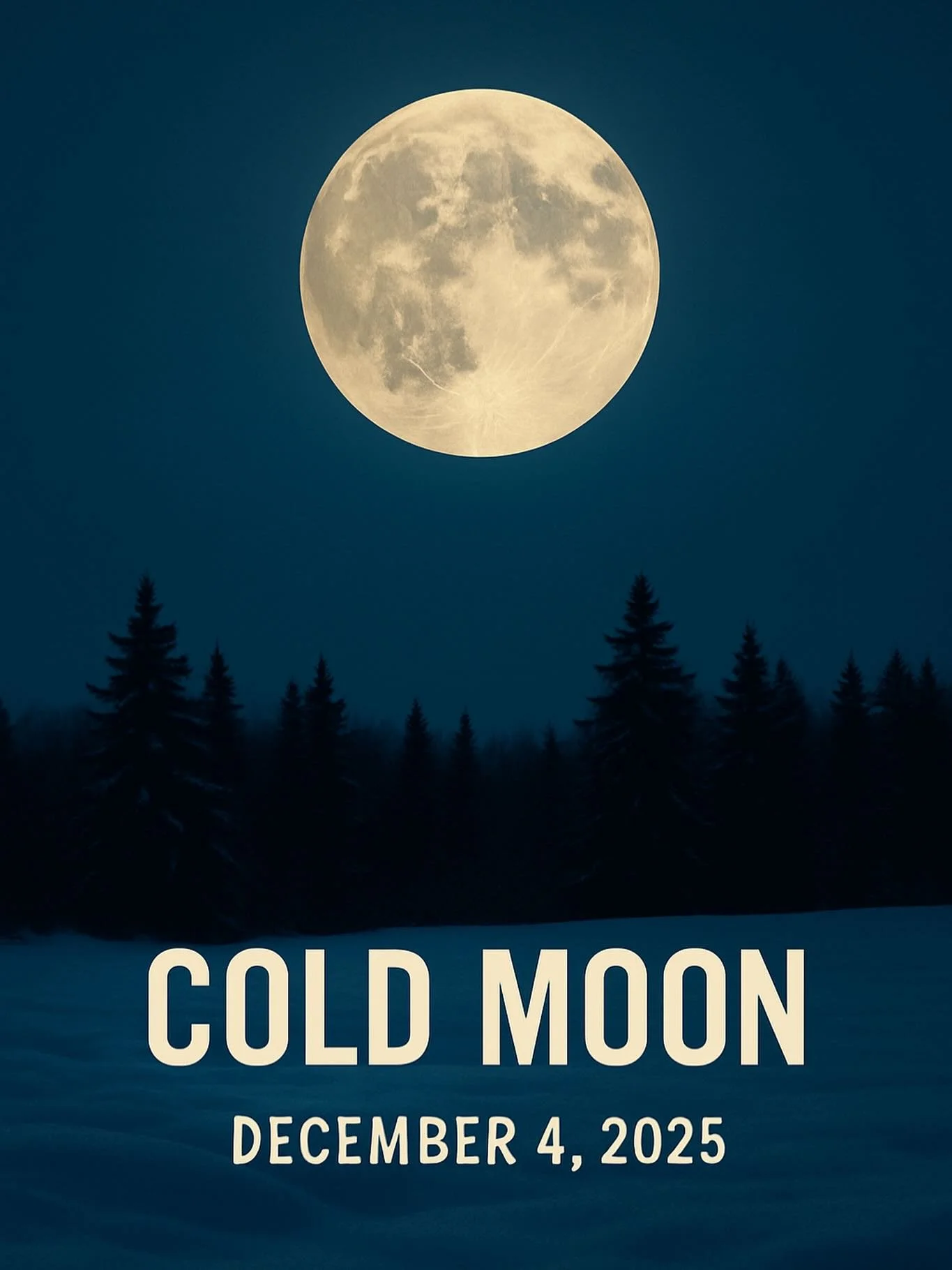 🌕 Cold Moon | December 4, 2025 🌕

The final full moon of the year, the Cold Moon was named by the Mohawk and Cree peoples to mark the time when deep winter sets in and the nights grow longest. Across Northern Hemisphere cultures, it signaled stilln