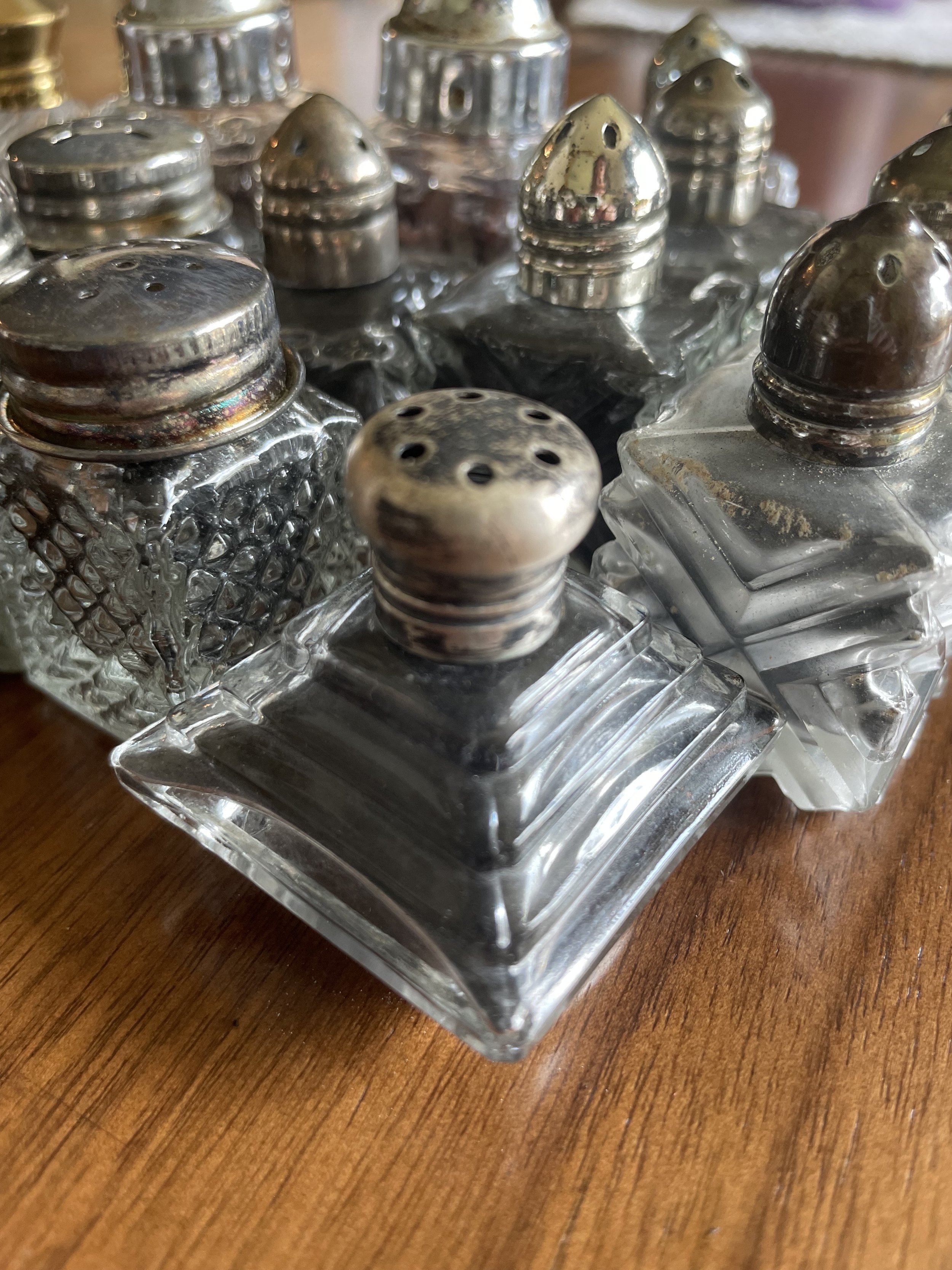 Antique Ritual Black Salt Shakers