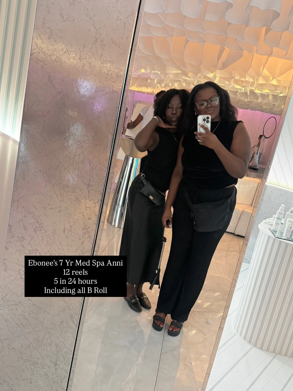 Ebonee&rsquo;s 7 Year Med Spa Anniversary Recap

We got to work with @channells_exquisite She&rsquo;s real dope hire her!
We created 12 reels&mdash; 5 were posted in 24 hours
All files were delivered in 72 hours 
We also delivered all the BRoll a tim
